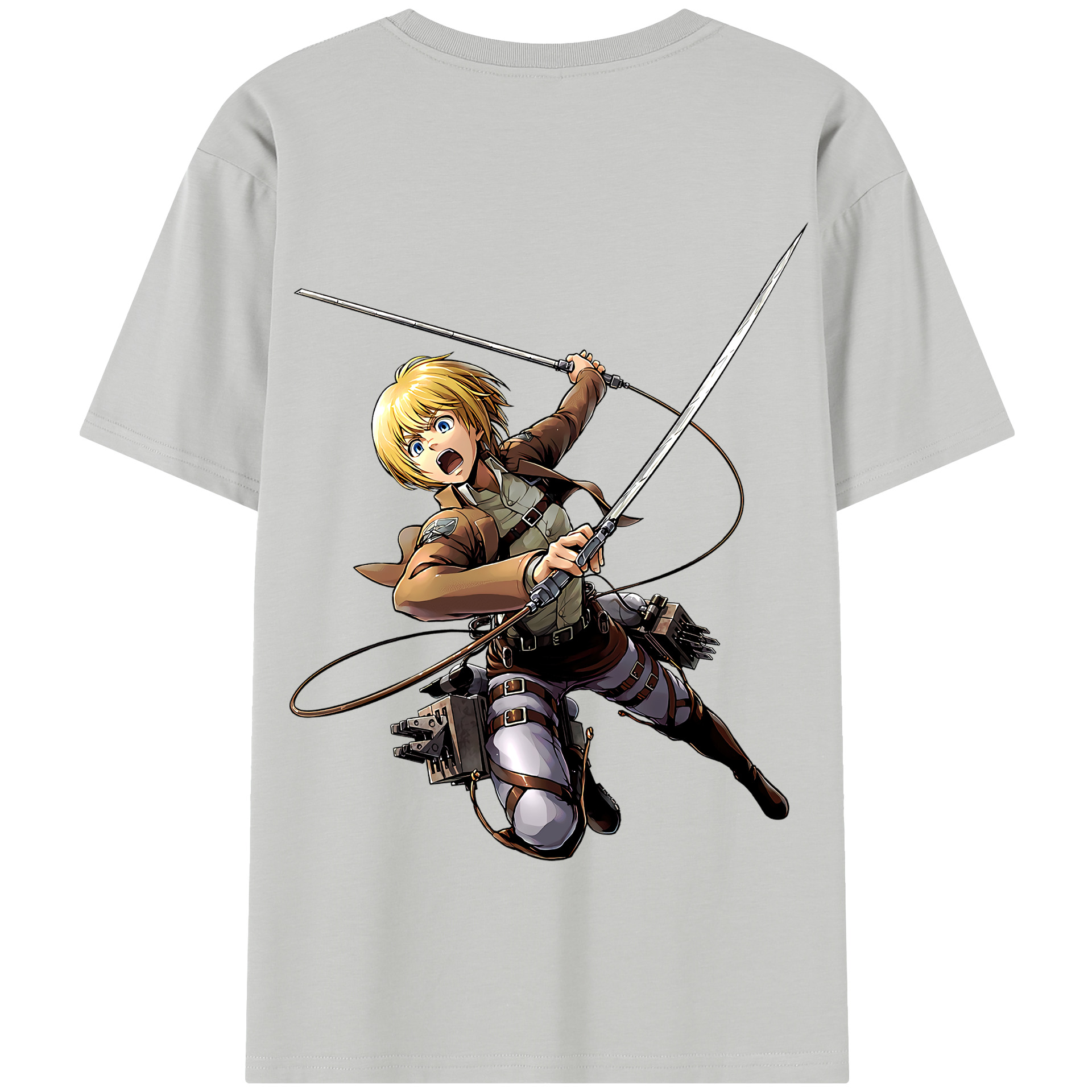 （画像用） 進撃の巨人 アルミン·アルレルト Attack on Titan Armin Arlert 綿100％半袖Tシャツ（背面プリント）
