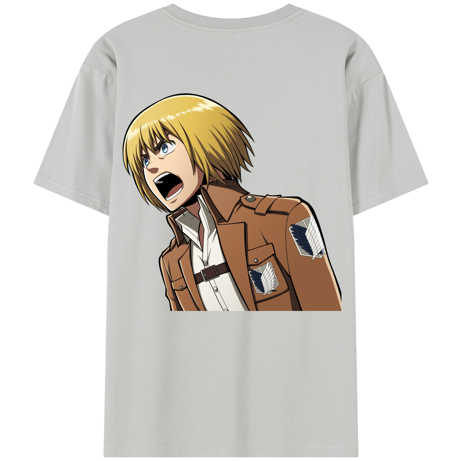 （画像用） 進撃の巨人 アルミン·アルレルト Attack on Titan Armin Arlert 綿100％半袖Tシャツ（背面プリント）