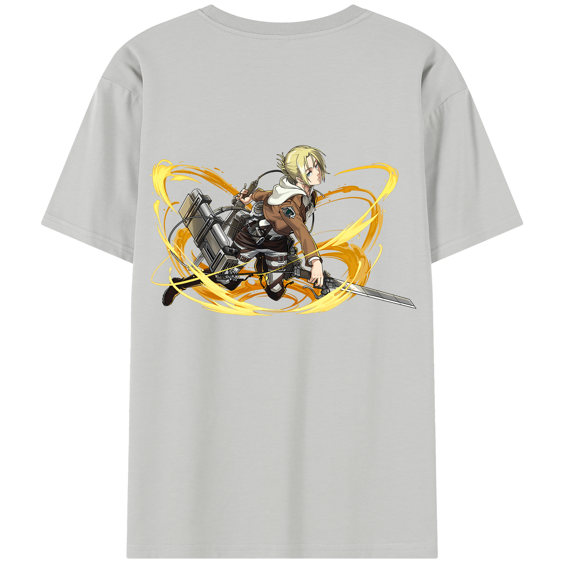 （画像用） 進撃の巨人 アニ・レオンハート Attack on Titan Annie Leonhart 綿100％半袖Tシャツ（背面プリント）