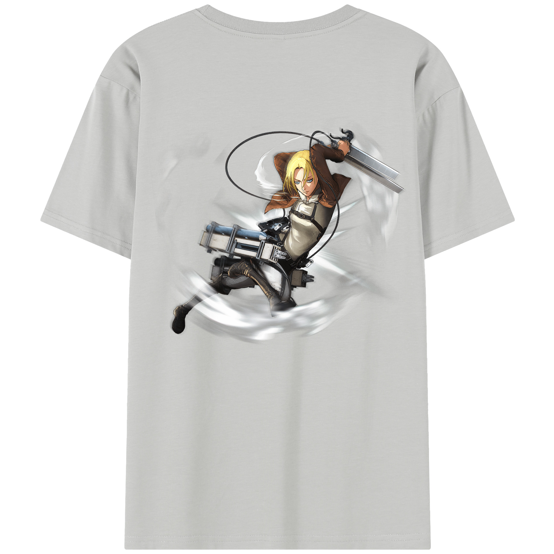（画像用） 進撃の巨人 アニ・レオンハート Attack on Titan Annie Leonhart 綿100％半袖Tシャツ（背面プリント）