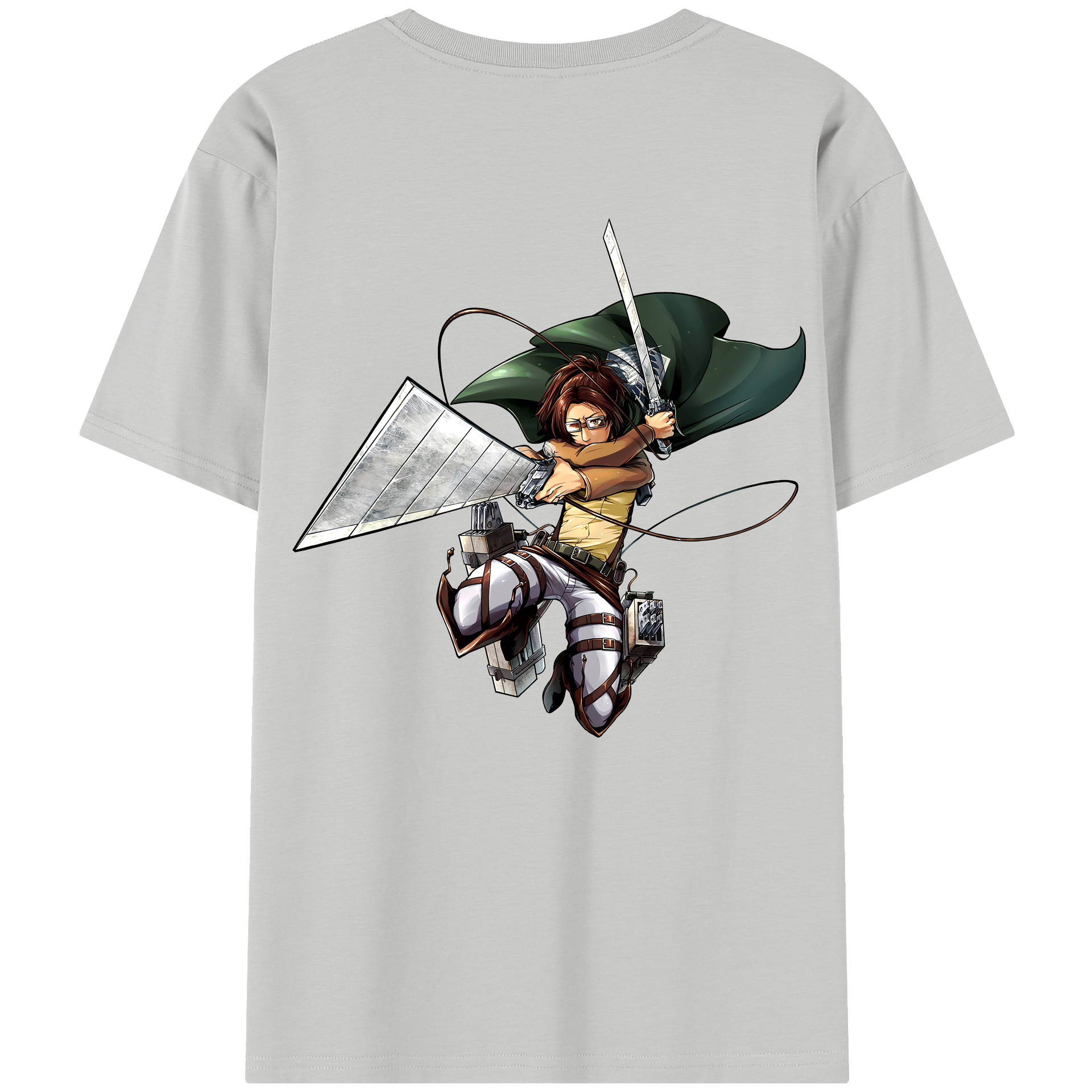 （画像用） 進撃の巨人 ハンジ·ゾエ Attack on Titan Hanji Zoe 綿100％半袖Tシャツ（背面プリント）