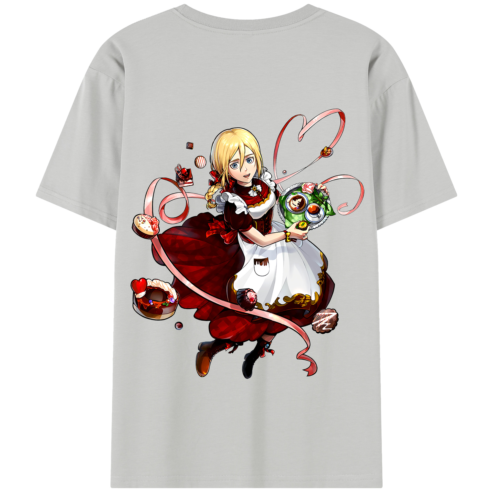 （画像用） 進撃の巨人 クリスタ·レンズ Attack on Titan Christa Lenz 綿100％半袖Tシャツ（背面プリント）