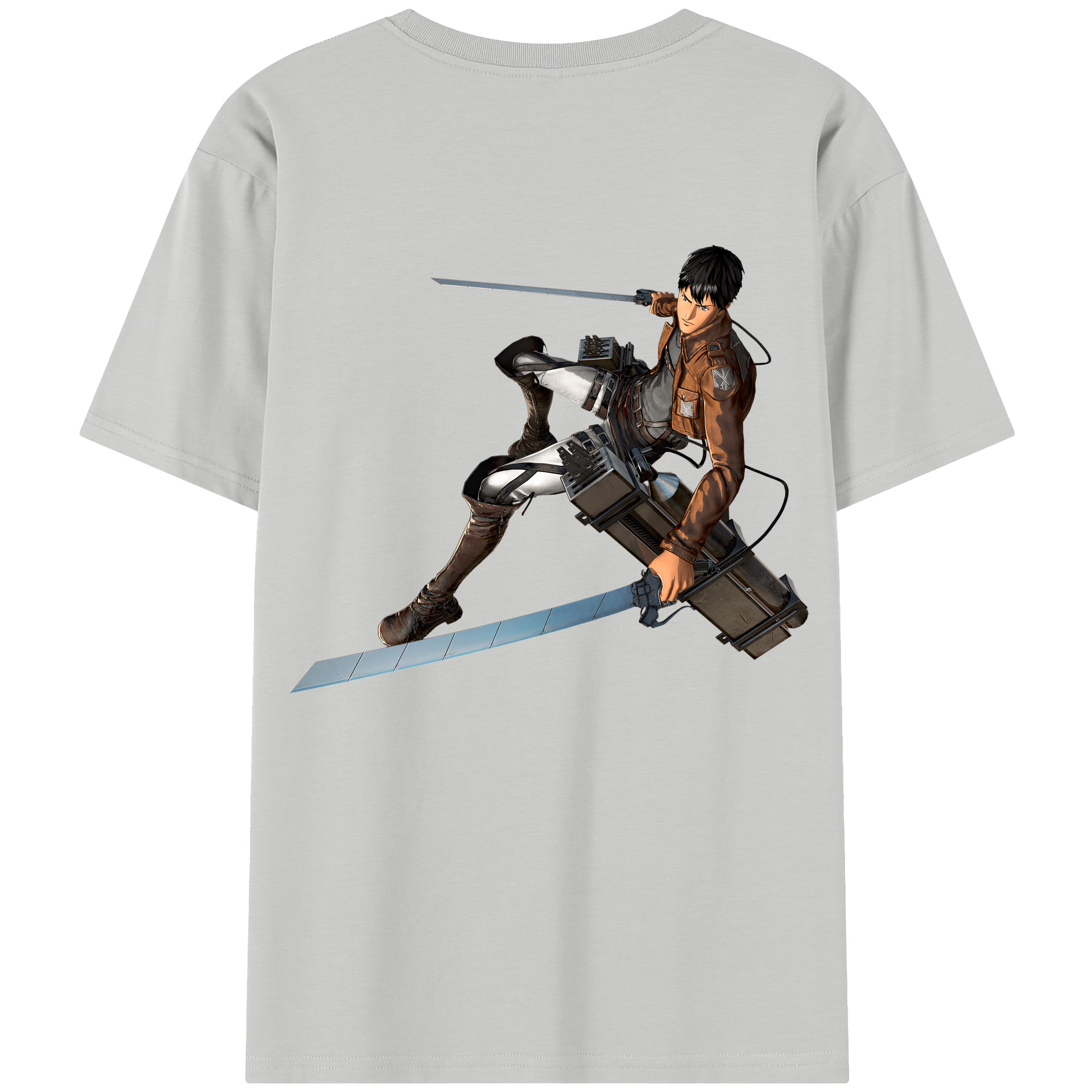 （画像用） 進撃の巨人 ベルトルト・フーバー Attack on Titan Bertholdt Hoover 綿100％半袖Tシャツ（背面プリント）