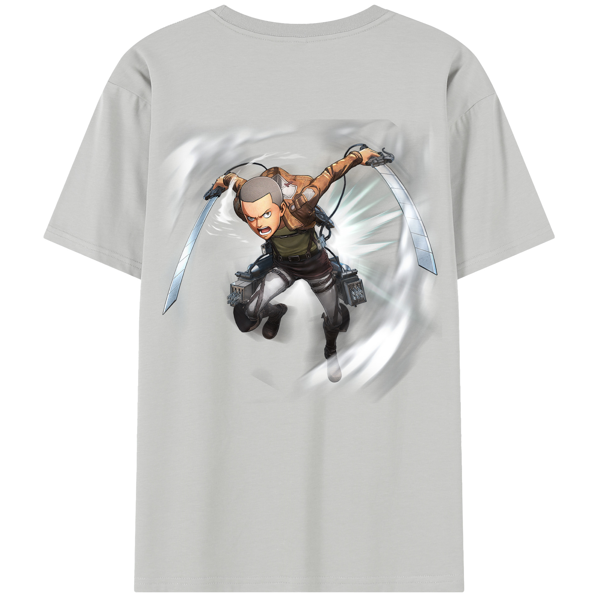 （画像用） 進撃の巨人 コニー·スプリンガー Attack on Titan Connie Springer 綿100％半袖Tシャツ（背面プリント）