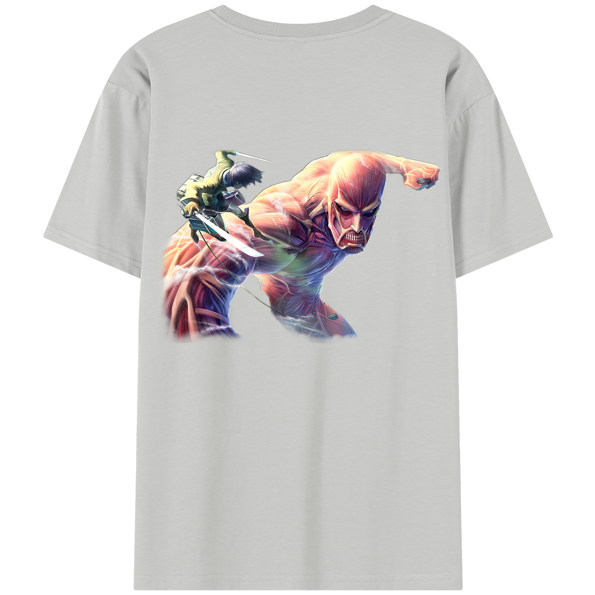 （画像用） 進撃の巨人 Attack on Titan 綿100％半袖Tシャツ（背面プリント）