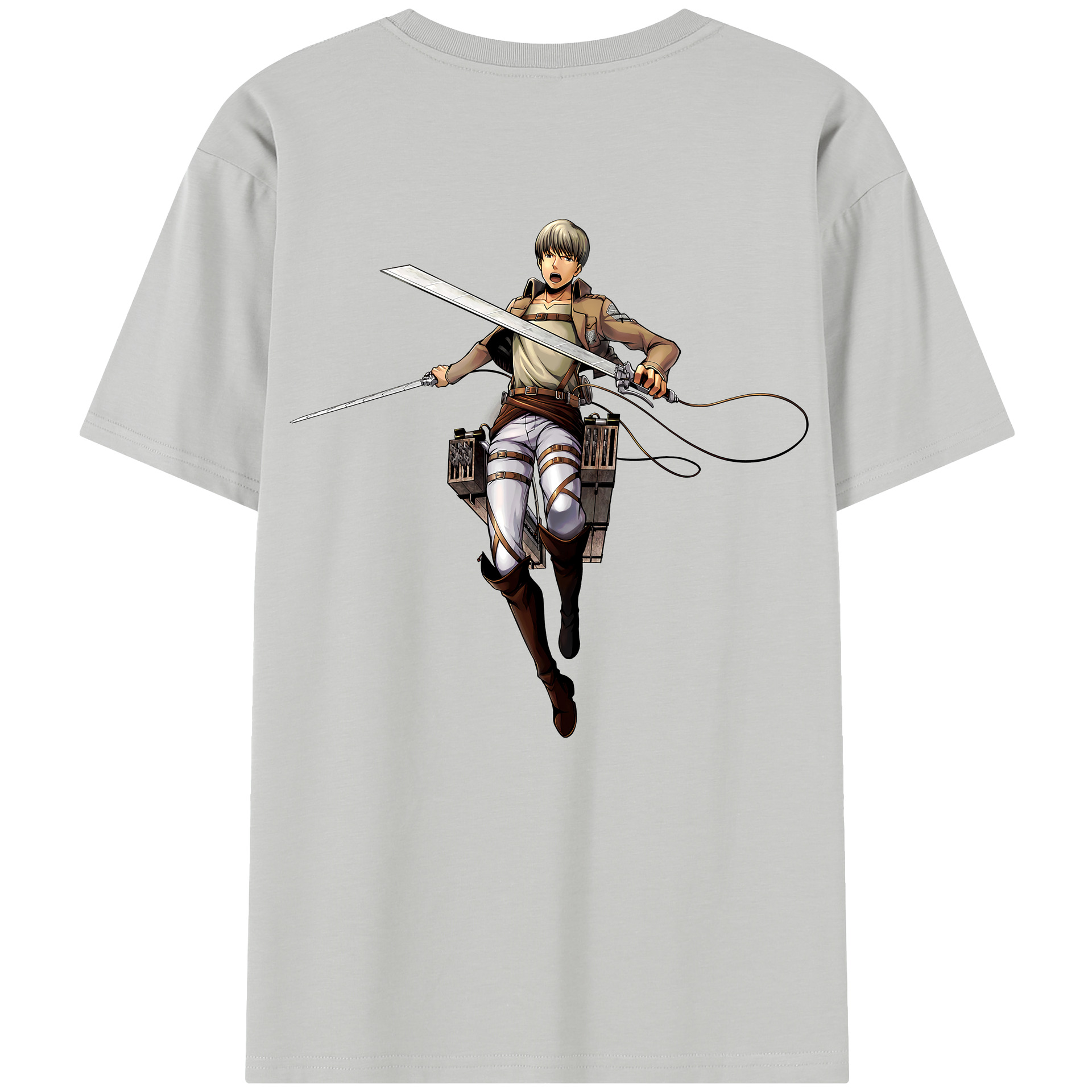 （画像用） 進撃の巨人 Attack on Titan 綿100％半袖Tシャツ（背面プリント）