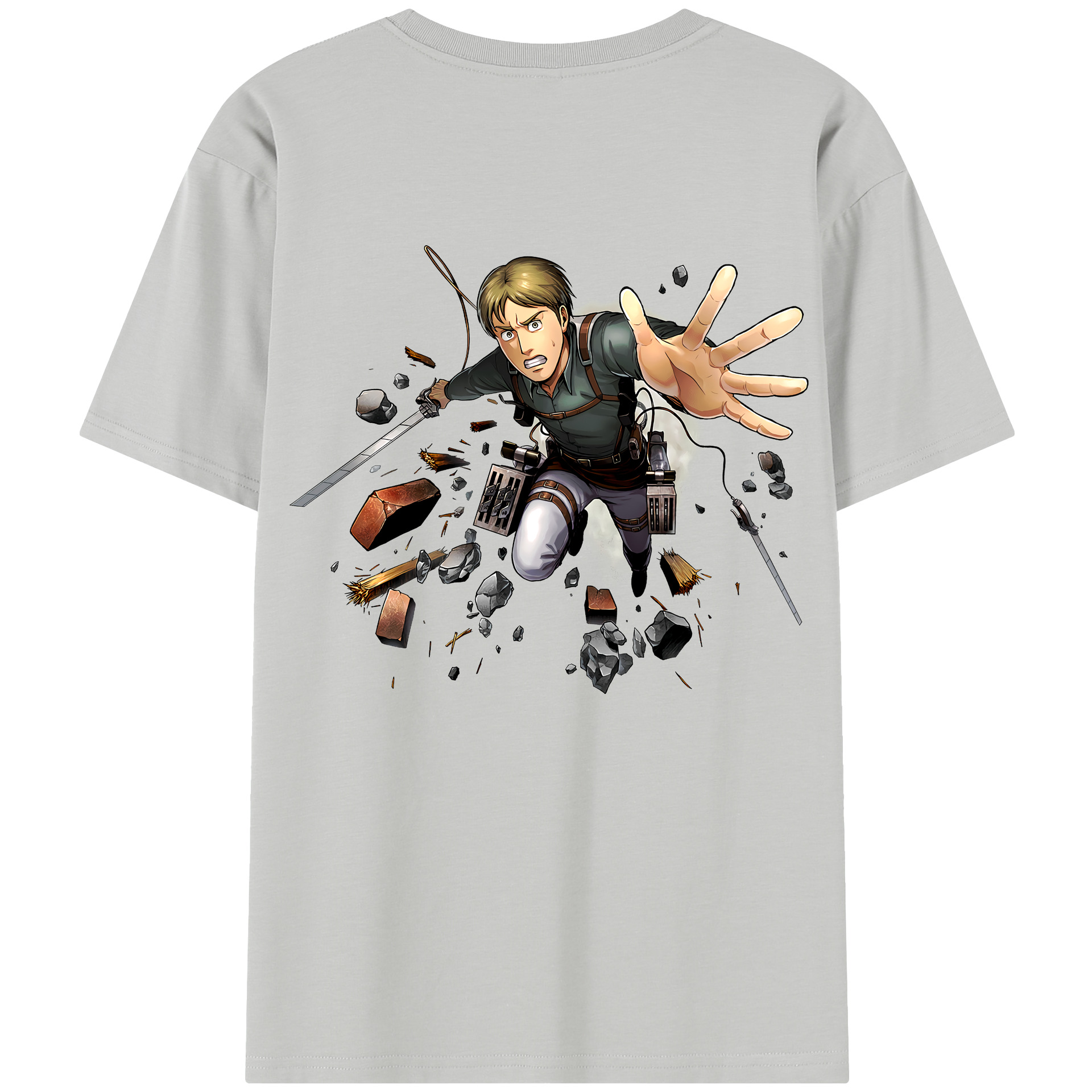 （画像用） 進撃の巨人 Attack on Titan 綿100％半袖Tシャツ（背面プリント）
