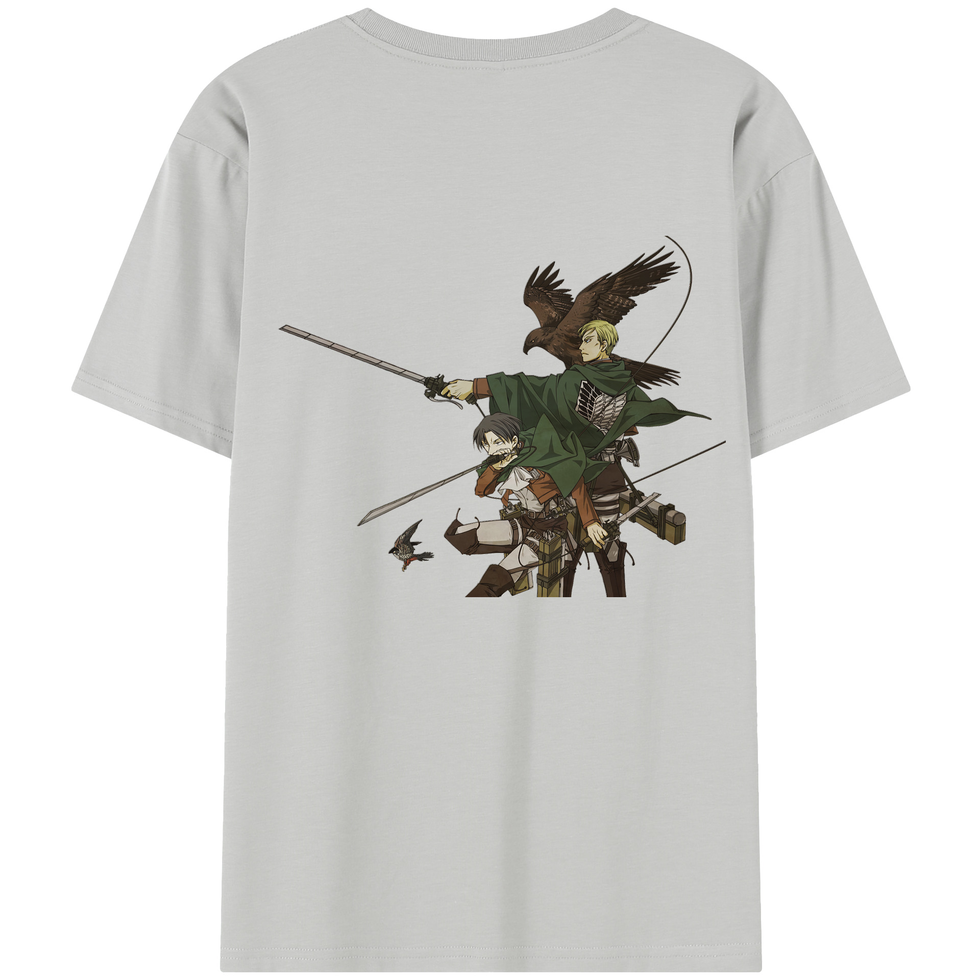 （画像用） 進撃の巨人 Attack on Titan 綿100％半袖Tシャツ（背面プリント）