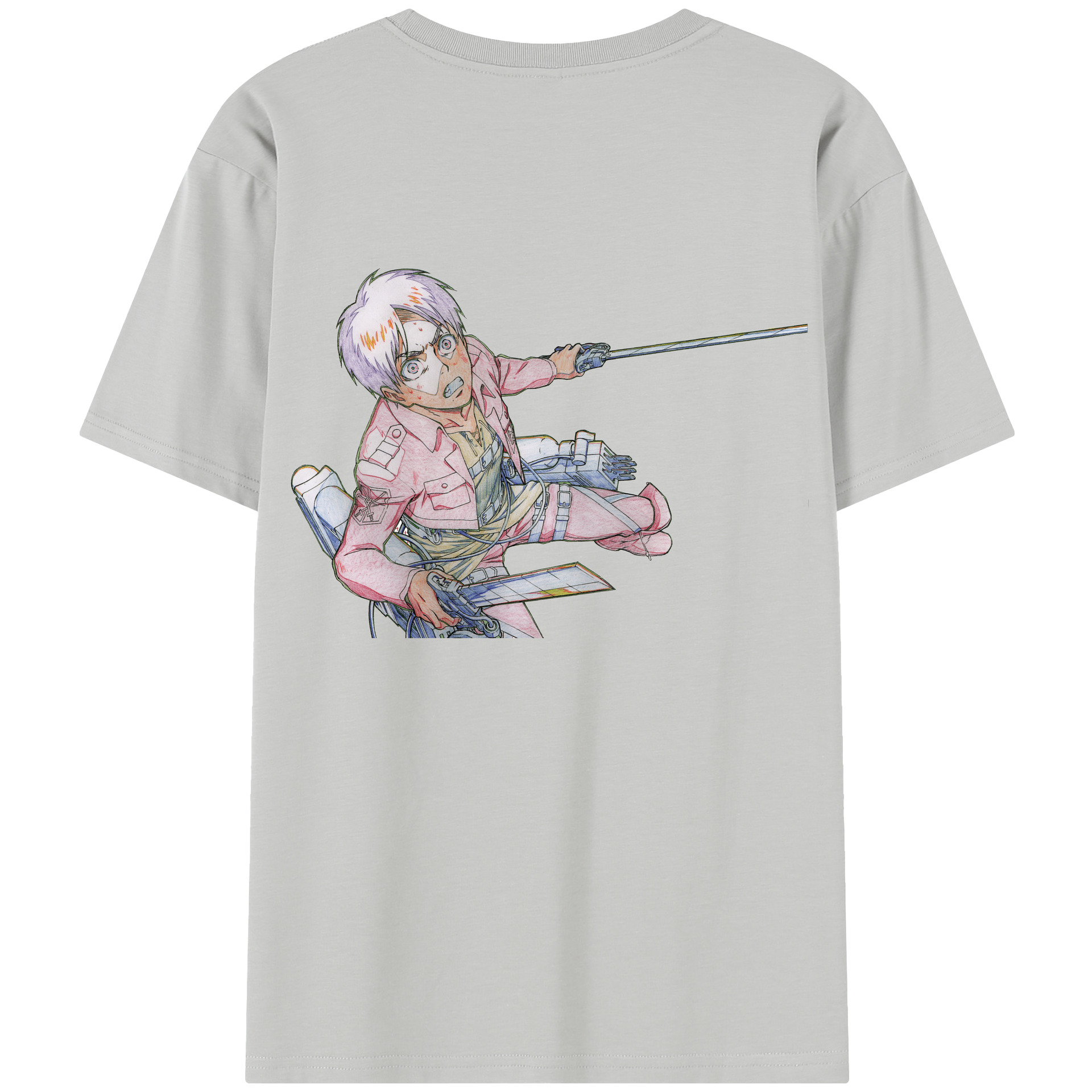（画像用） 進撃の巨人 エレン･イェーガー Attack on Titan Eren Jäger 綿100％半袖Tシャツ（背面プリント）