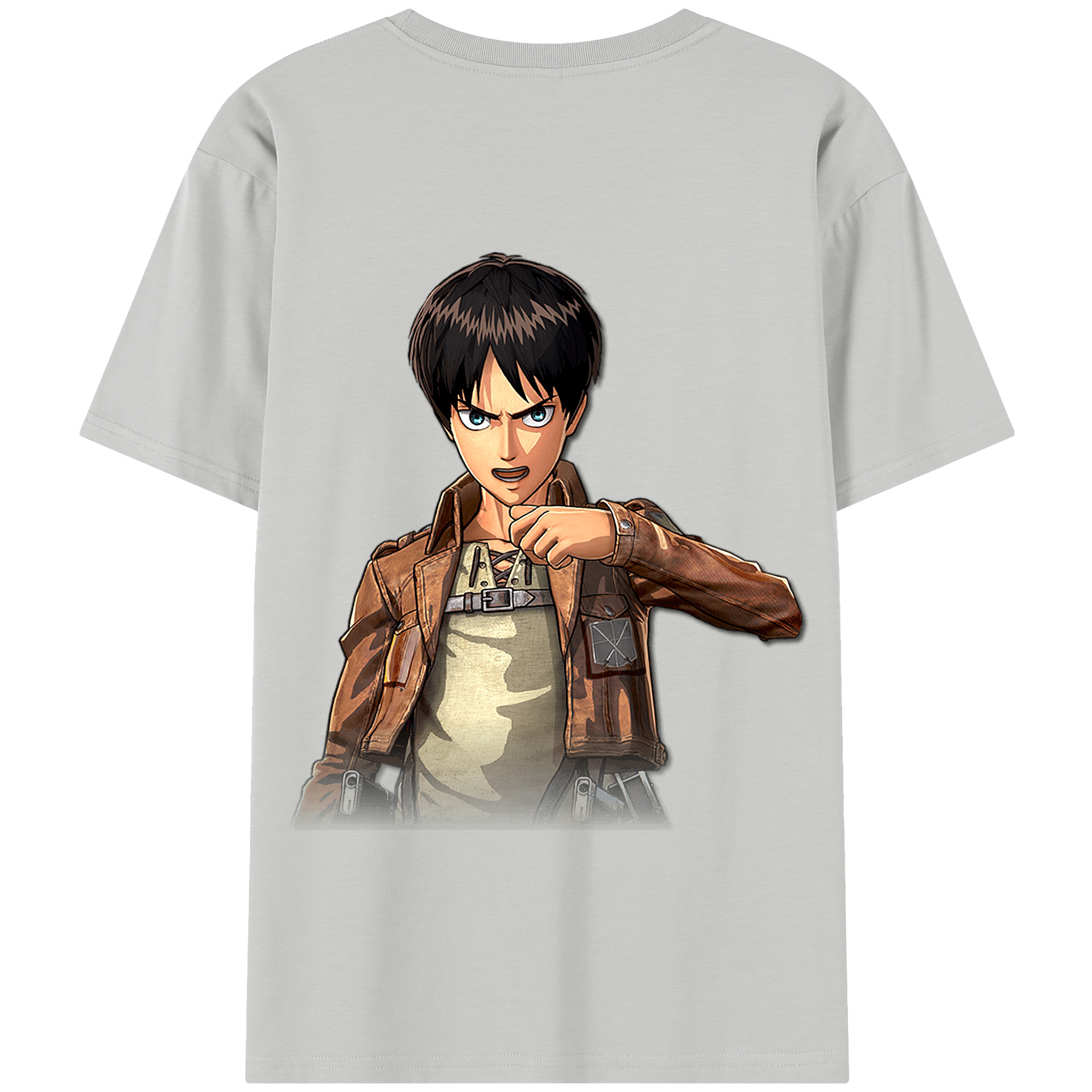 （画像用） 進撃の巨人 エレン･イェーガー Attack on Titan Eren Jäger 綿100％半袖Tシャツ（背面プリント）