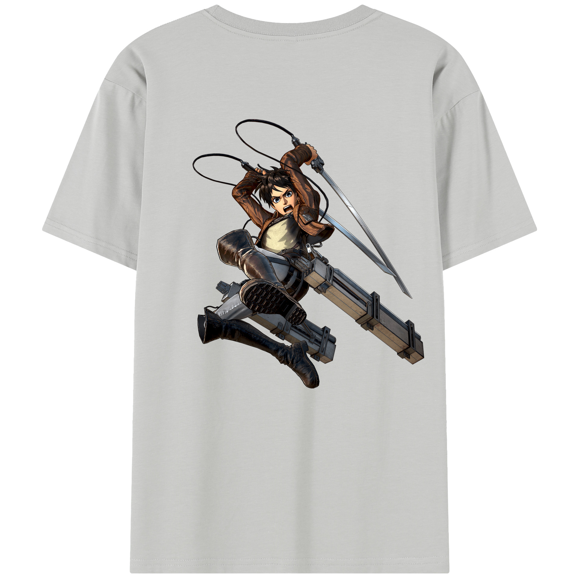 （画像用） 進撃の巨人 エレン･イェーガー Attack on Titan Eren Jäger 綿100％半袖Tシャツ（背面プリント）