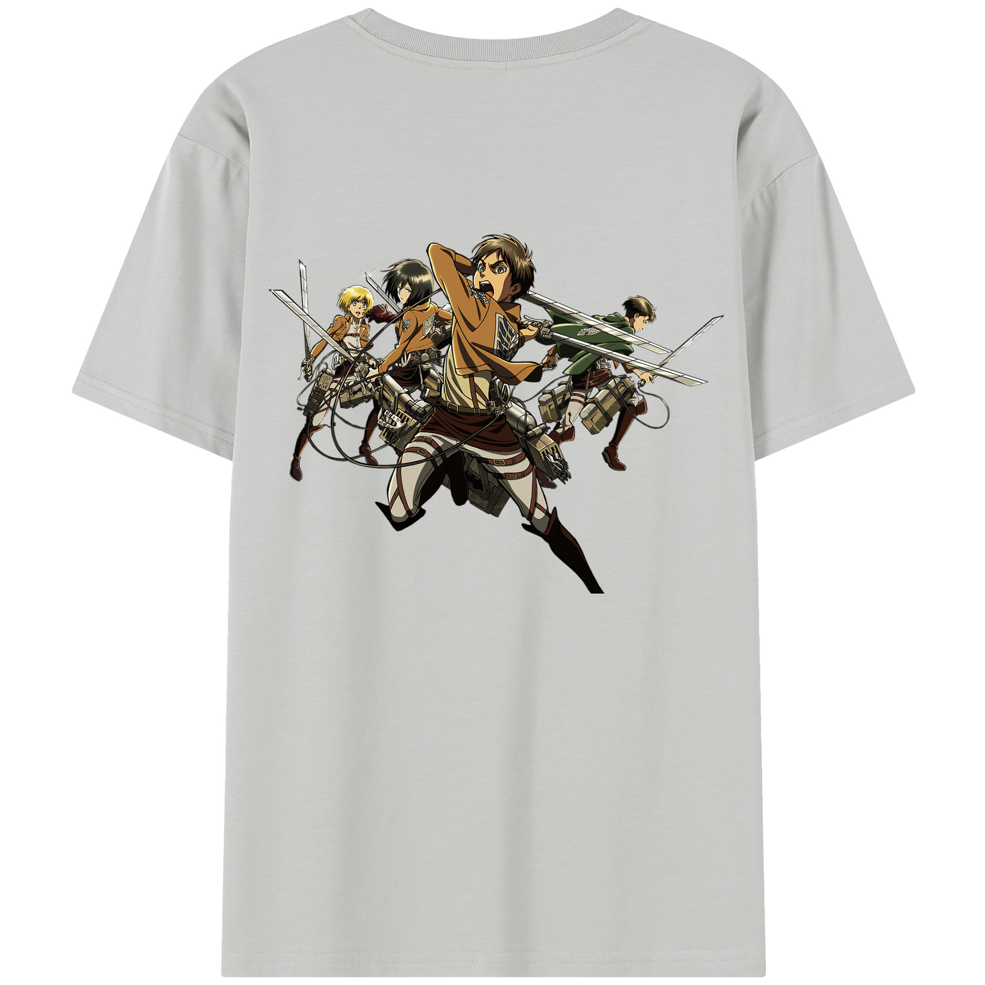 （画像用） 進撃の巨人 エレン･イェーガー Attack on Titan Eren Jäger 綿100％半袖Tシャツ（背面プリント）