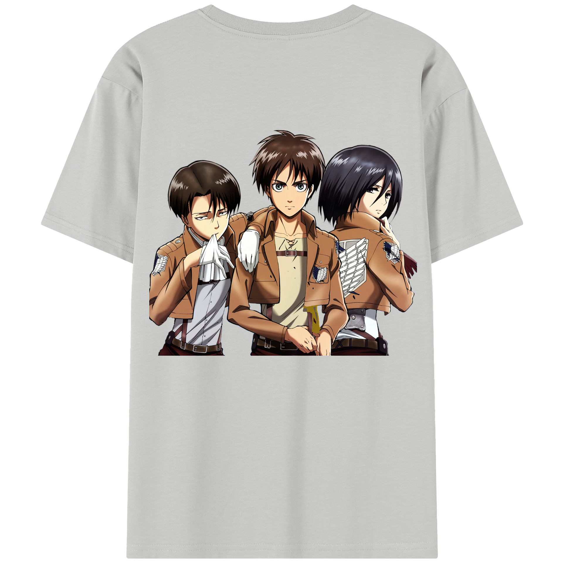（画像用） 進撃の巨人 エレン･イェーガー Attack on Titan Eren Jäger 綿100％半袖Tシャツ（背面プリント）