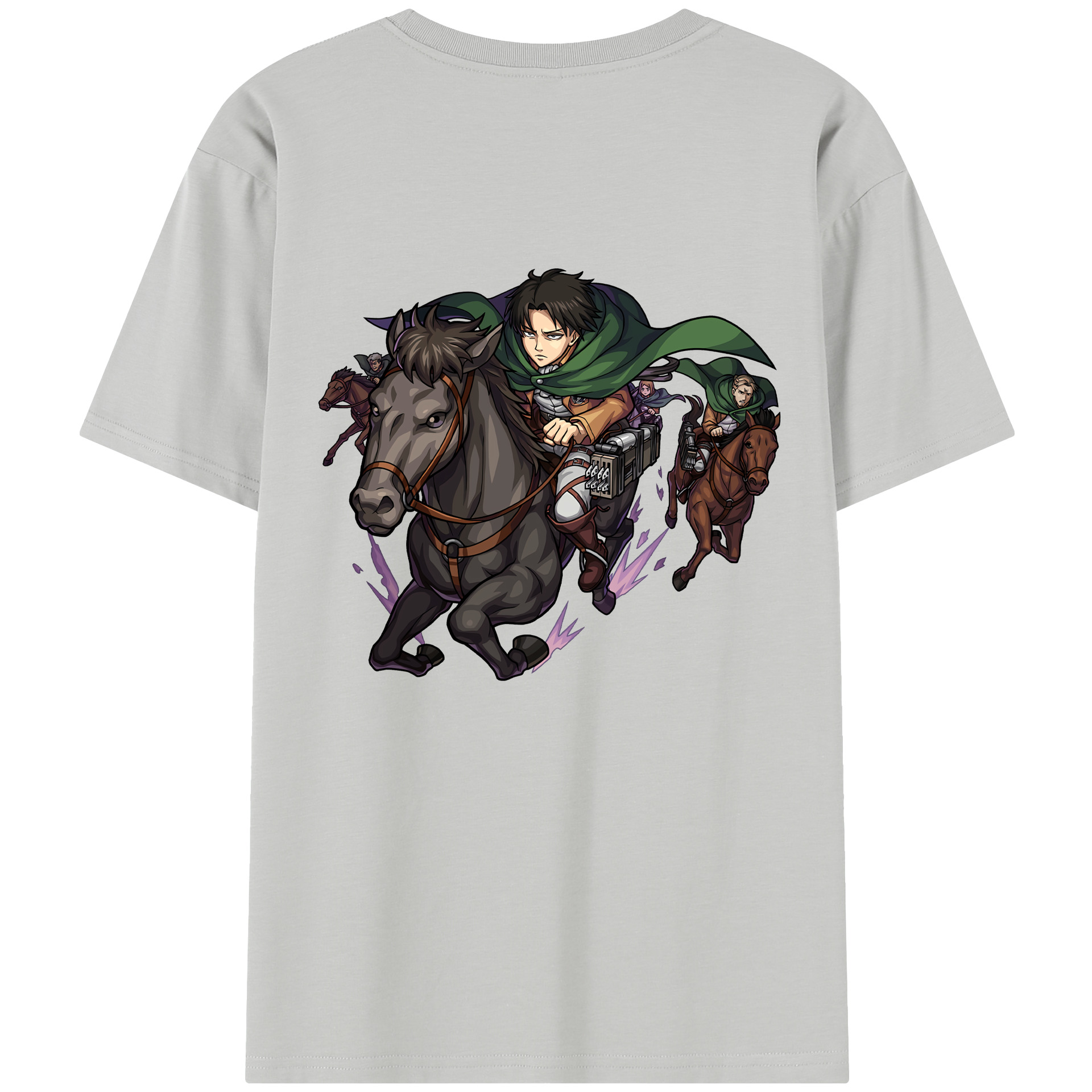 （画像用） 進撃の巨人 リヴァイ·アッカーマン Attack on Titan Levi Ackerman 綿100％半袖Tシャツ（背面プリント）