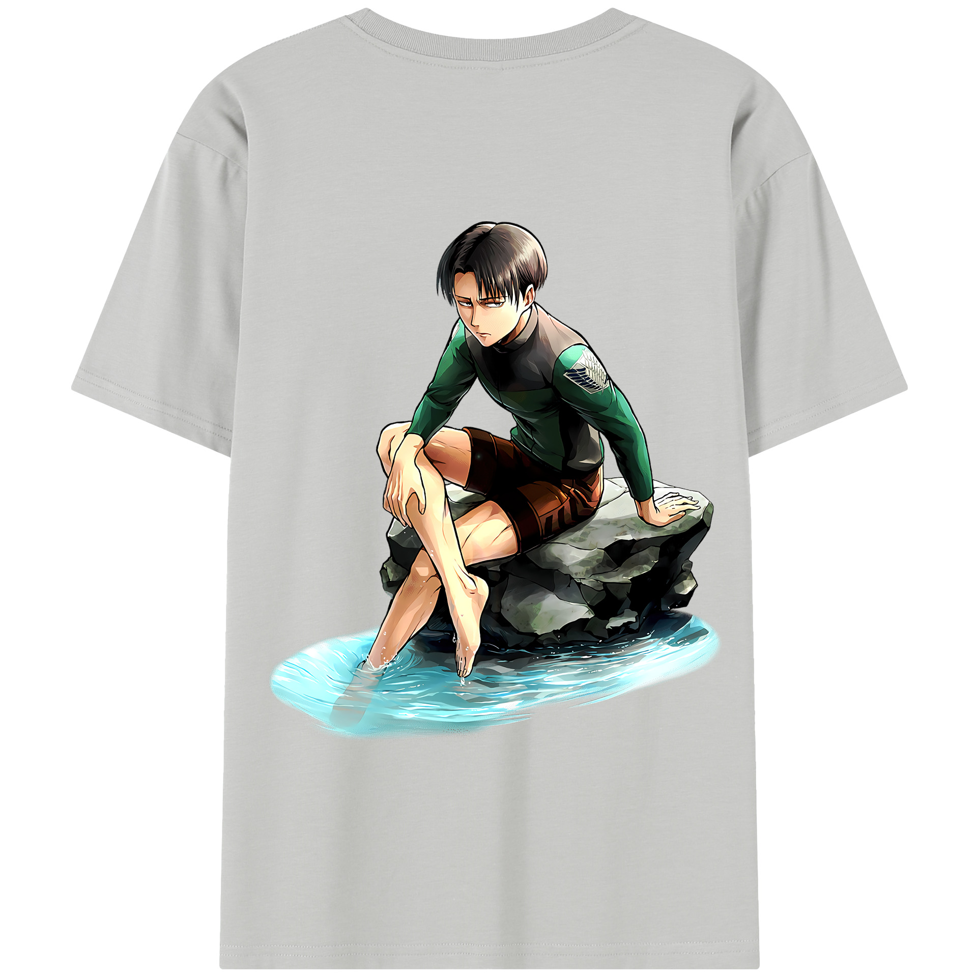 （画像用） 進撃の巨人 リヴァイ·アッカーマン Attack on Titan Levi Ackerman 綿100％半袖Tシャツ（背面プリント）