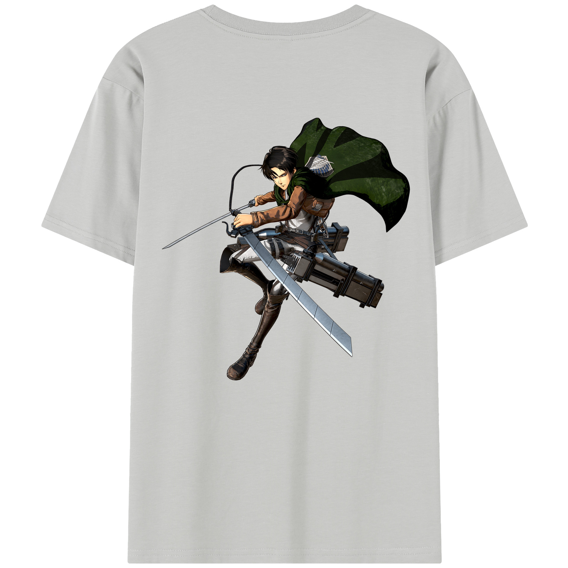 （画像用） 進撃の巨人 リヴァイ·アッカーマン Attack on Titan Levi Ackerman 綿100％半袖Tシャツ（背面プリント）