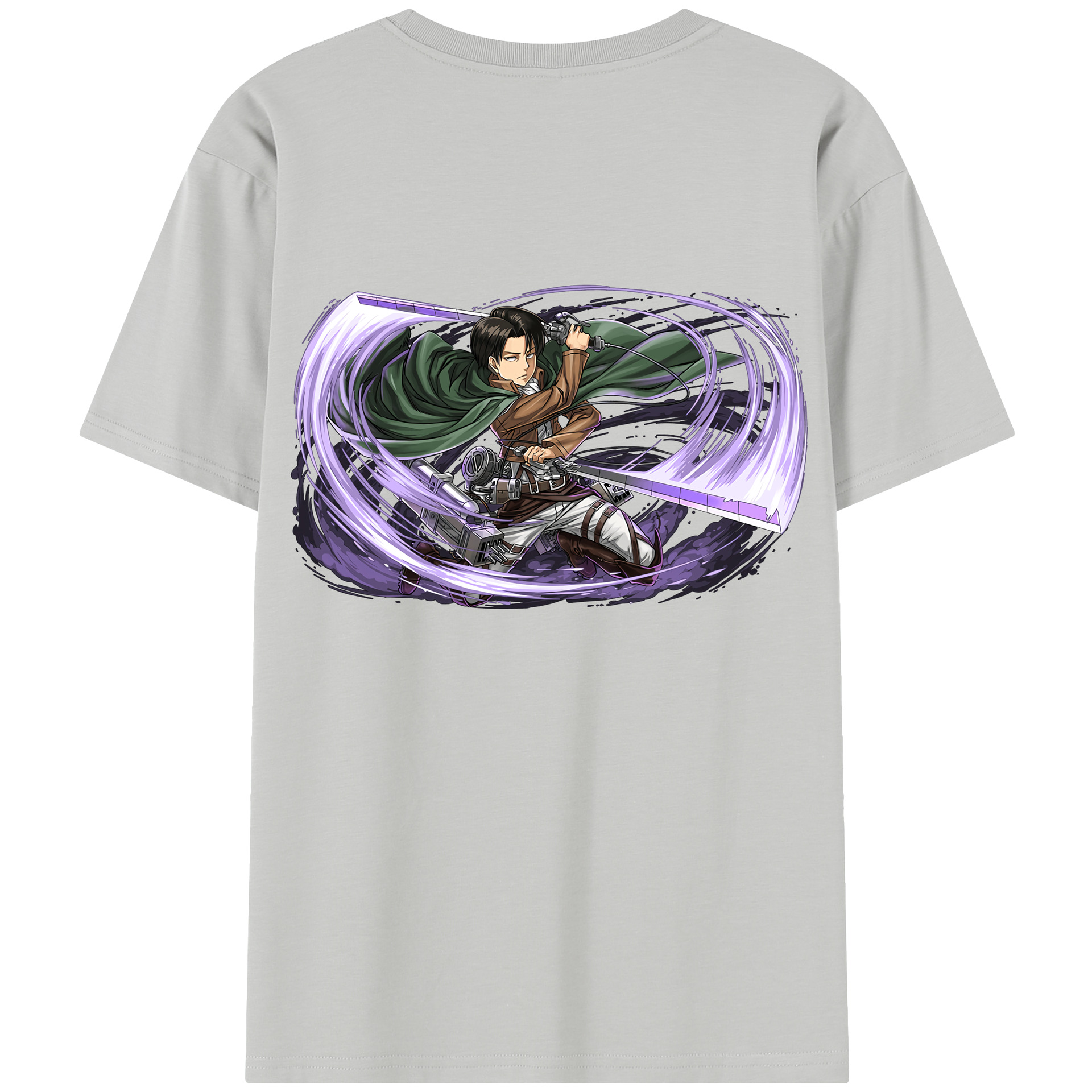 （画像用） 進撃の巨人 リヴァイ·アッカーマン Attack on Titan Levi Ackerman 綿100％半袖Tシャツ（背面プリント）