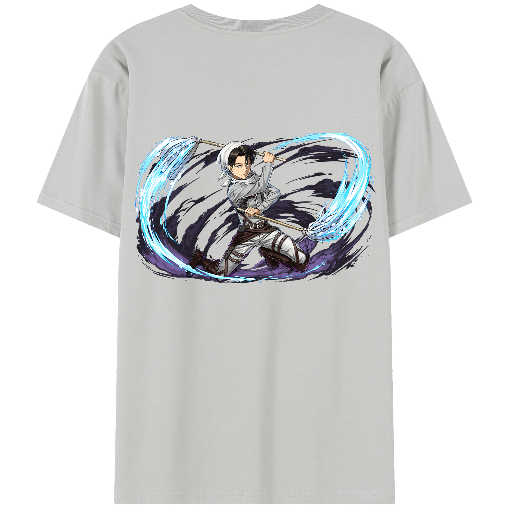 （画像用） 進撃の巨人 リヴァイ·アッカーマン Attack on Titan Levi Ackerman 綿100％半袖Tシャツ（背面プリント）