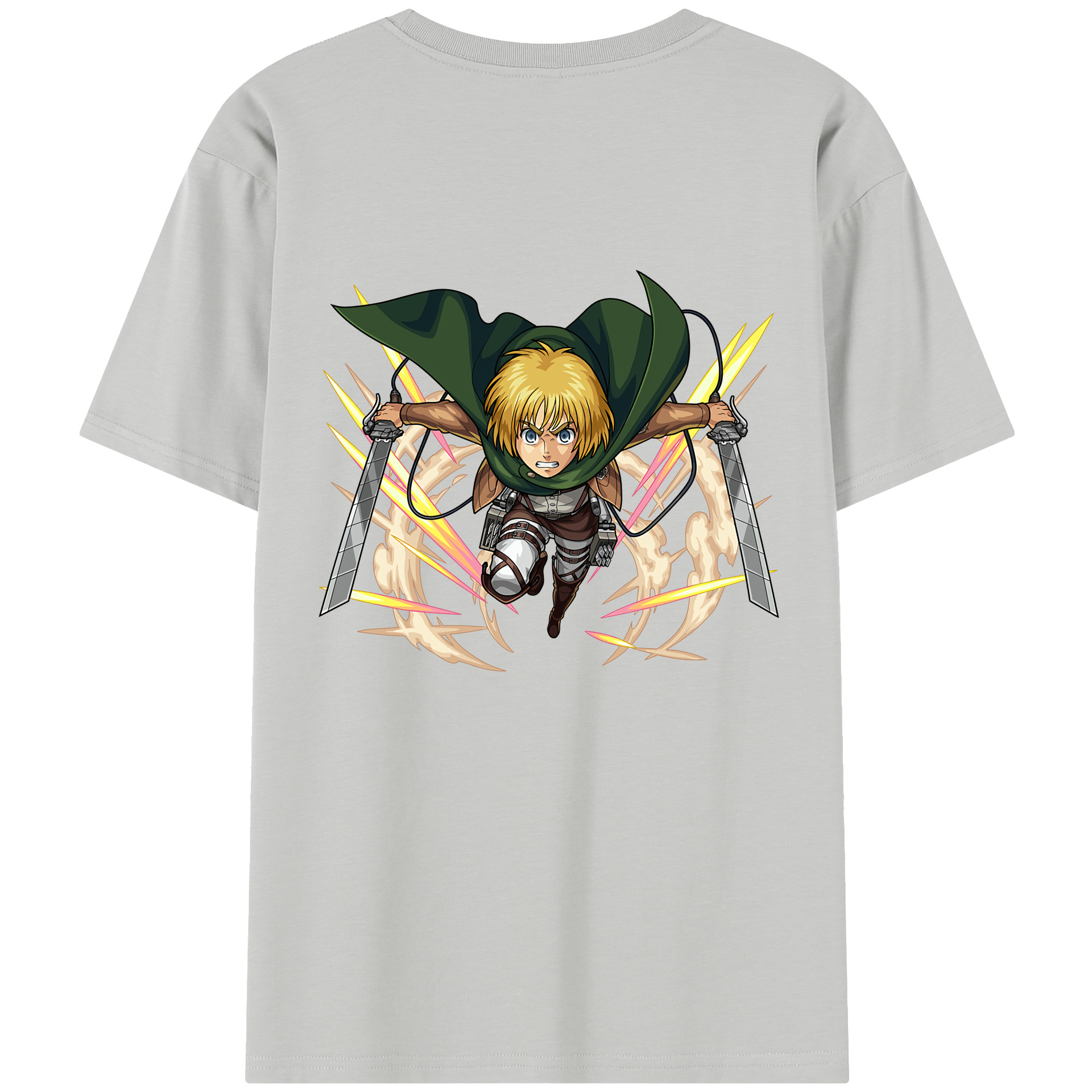 （画像用） 進撃の巨人 アルミン·アルレルト Attack on Titan Armin Arlert 綿100％半袖Tシャツ（背面プリント）