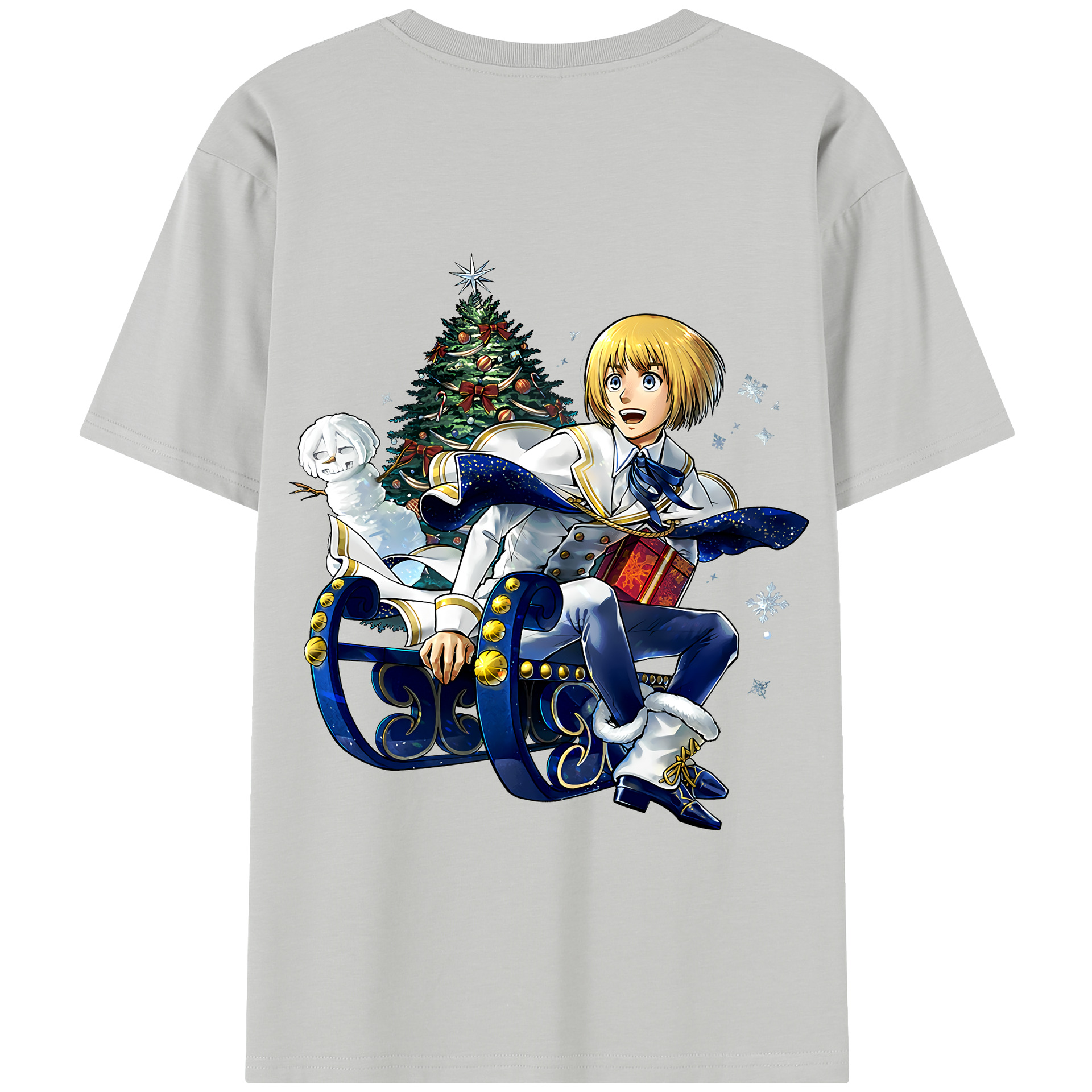 （画像用） 進撃の巨人 アルミン·アルレルト Attack on Titan Armin Arlert 綿100％半袖Tシャツ（背面プリント）