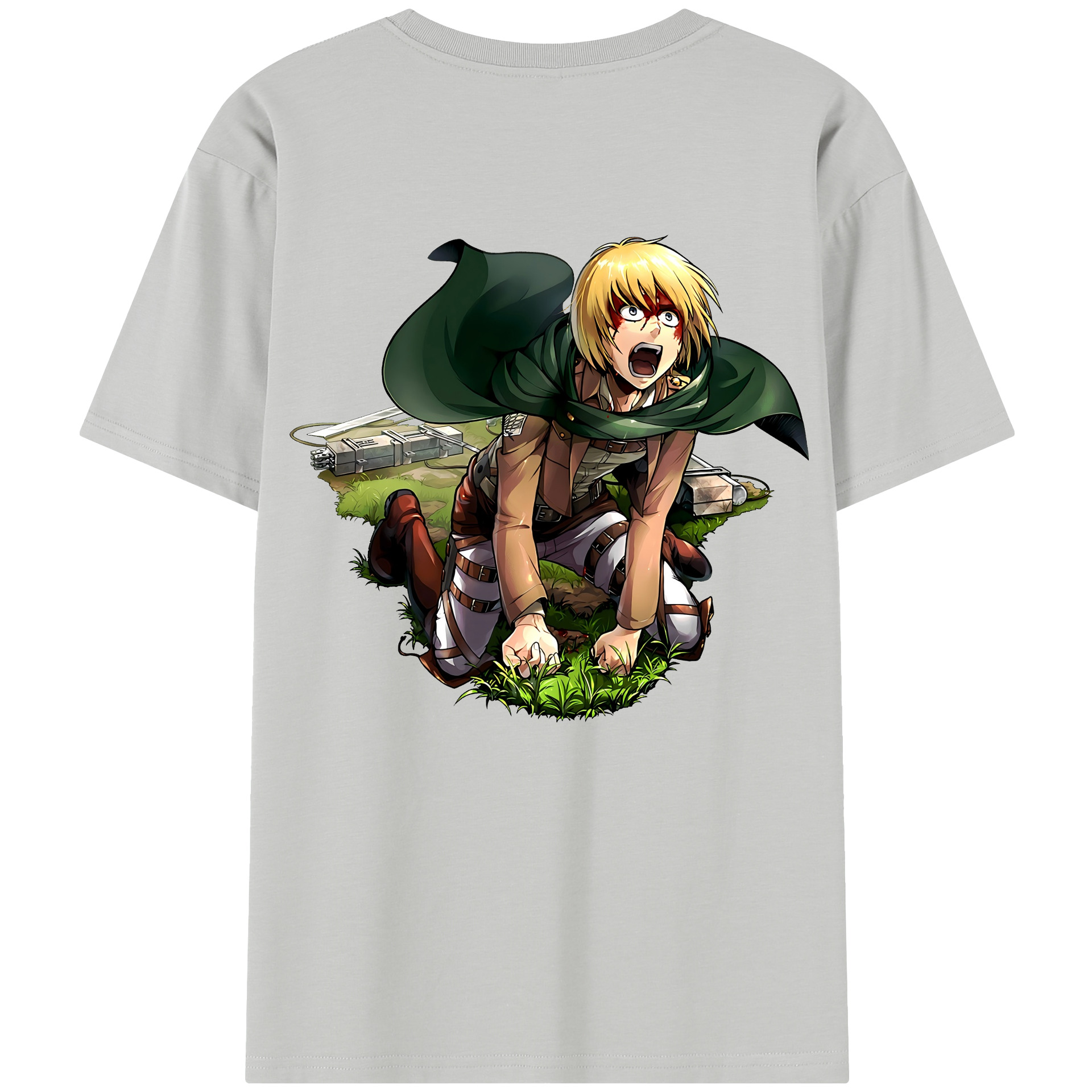 （画像用） 進撃の巨人 アルミン·アルレルト Attack on Titan Armin Arlert 綿100％半袖Tシャツ（背面プリント）