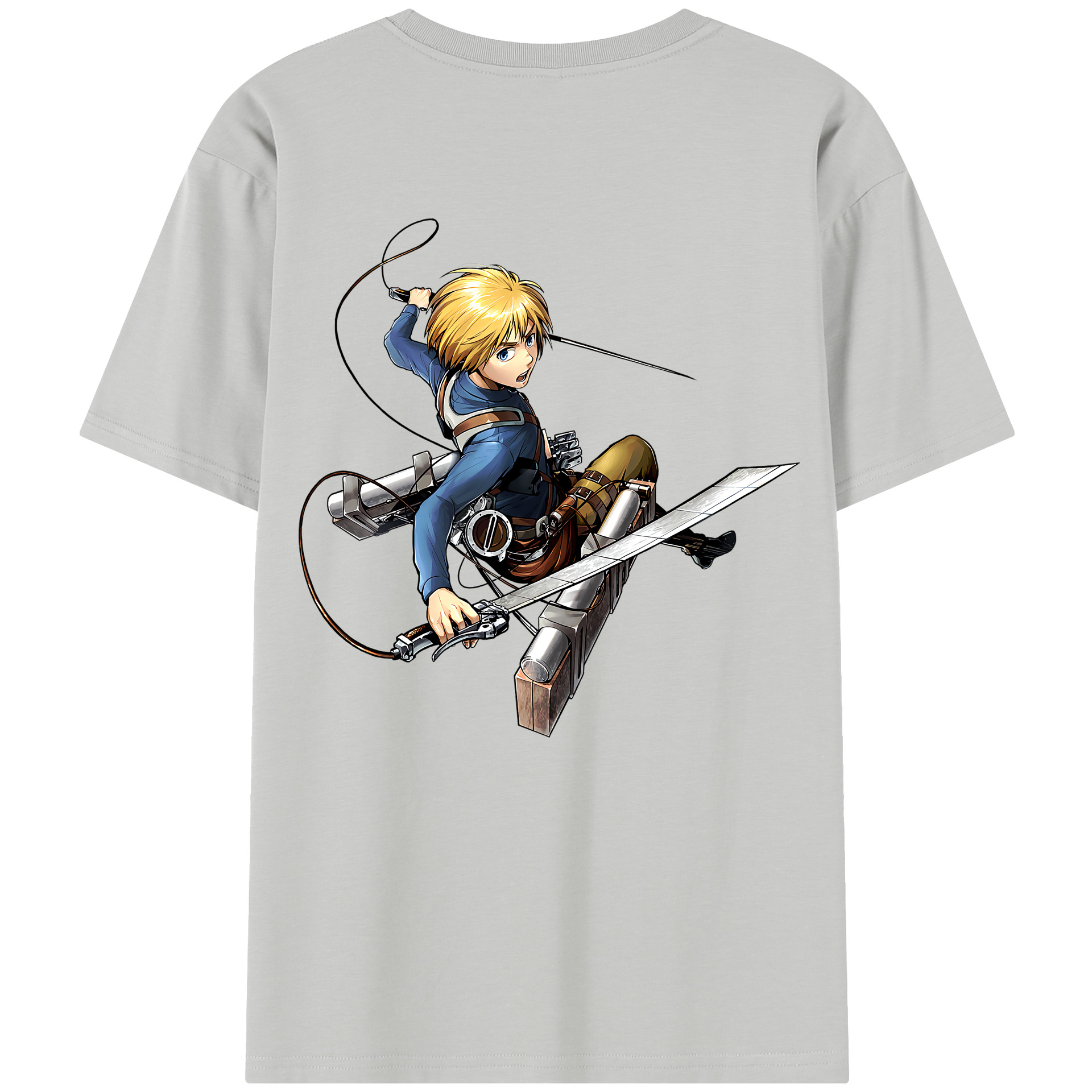 （画像用） 進撃の巨人 アルミン·アルレルト Attack on Titan Armin Arlert 綿100％半袖Tシャツ（背面プリント）