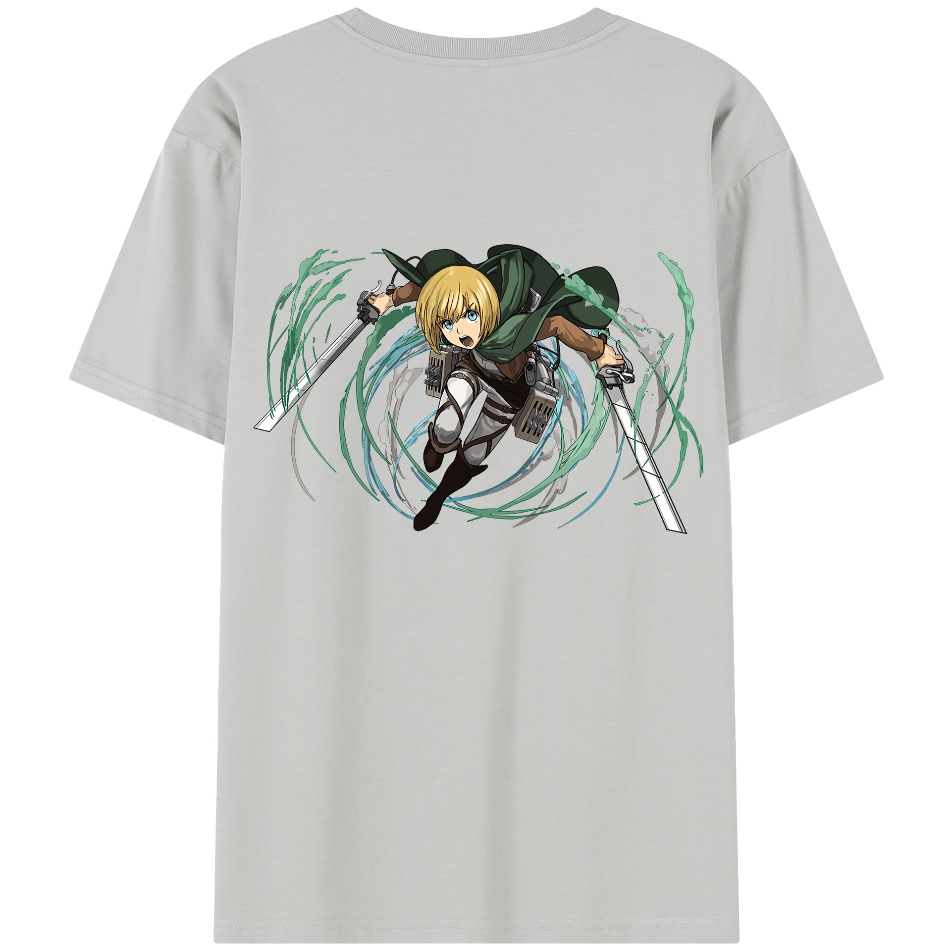 （画像用） 進撃の巨人 アルミン·アルレルト Attack on Titan Armin Arlert 綿100％半袖Tシャツ（背面プリント）