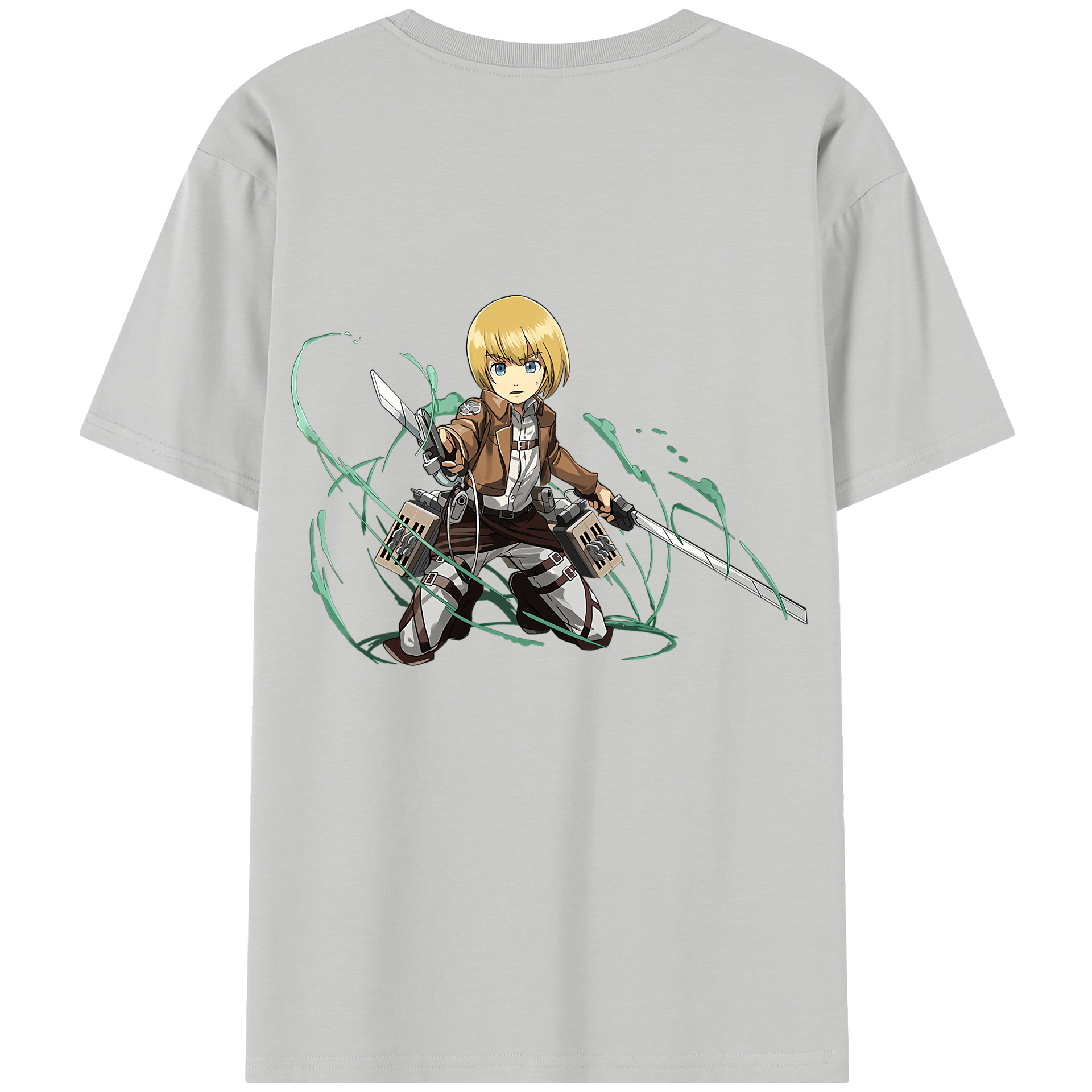 （画像用） 進撃の巨人 アルミン·アルレルト Attack on Titan Armin Arlert 綿100％半袖Tシャツ（背面プリント）