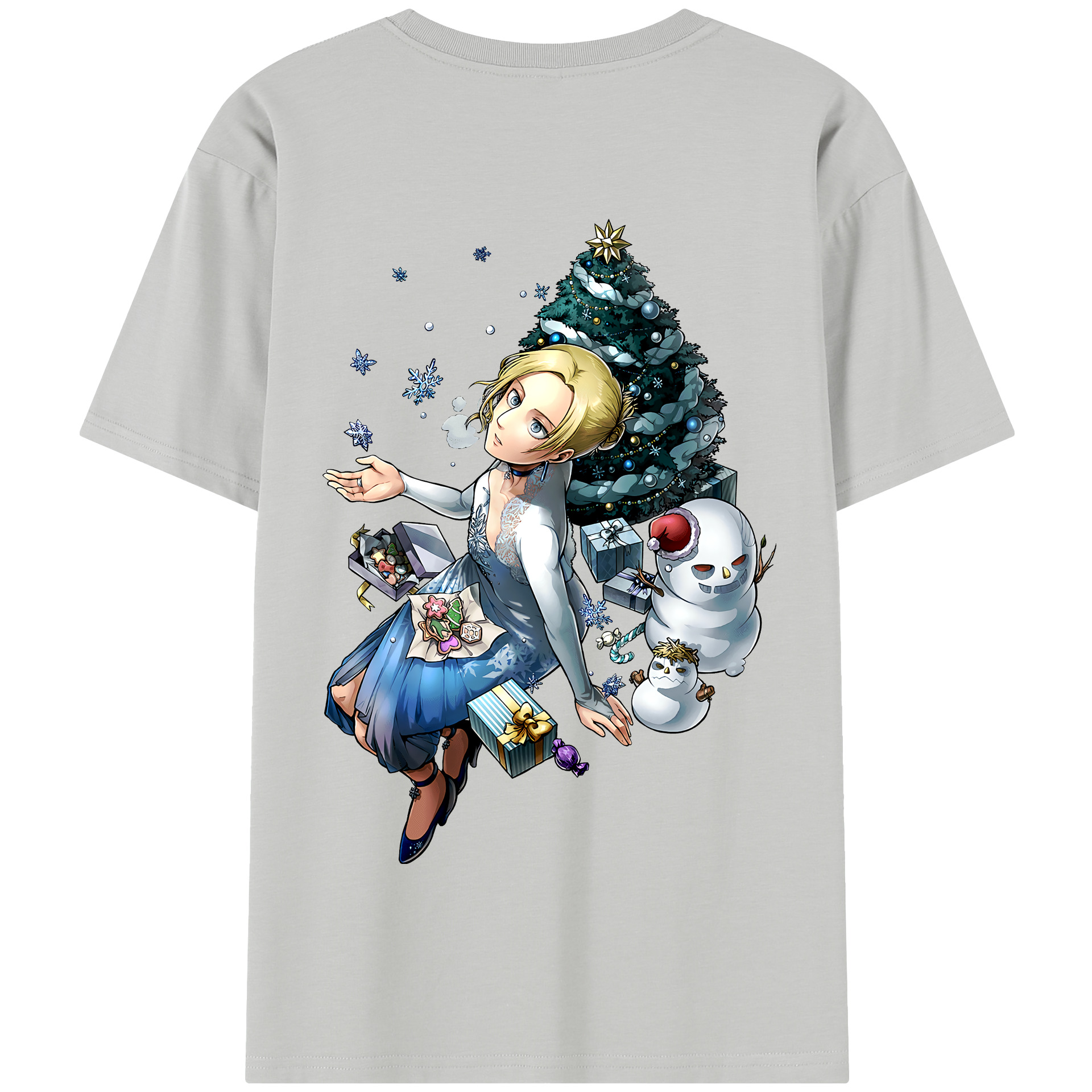（画像用） 進撃の巨人 アニ・レオンハート Attack on Titan Annie Leonhart 綿100％半袖Tシャツ（背面プリント）