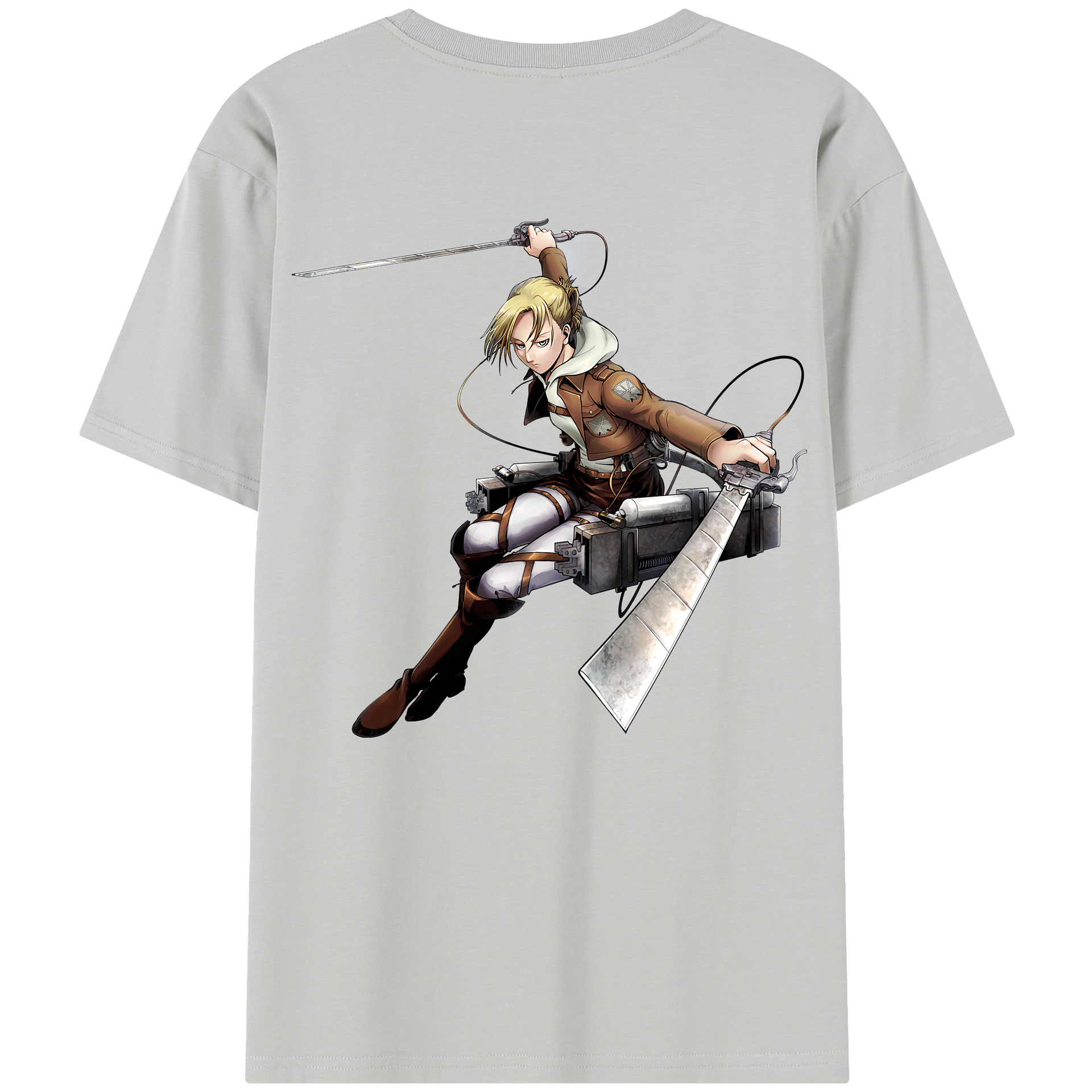 （画像用） 進撃の巨人 アニ・レオンハート Attack on Titan Annie Leonhart 綿100％半袖Tシャツ（背面プリント）