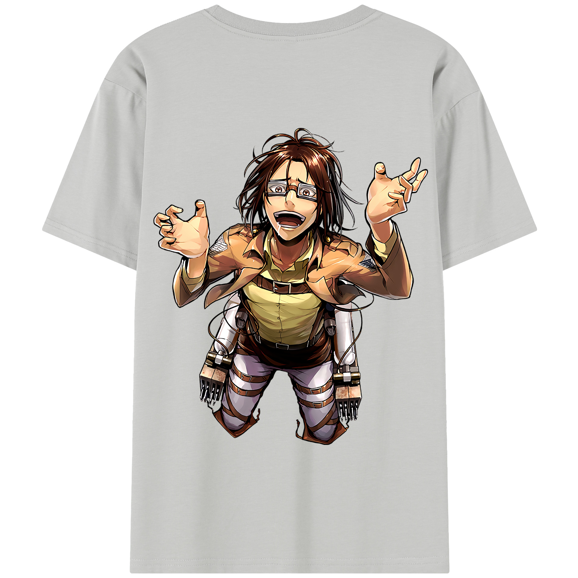 （画像用） 進撃の巨人 ハンジ·ゾエ Attack on Titan Hanji Zoe 綿100％半袖Tシャツ（背面プリント）