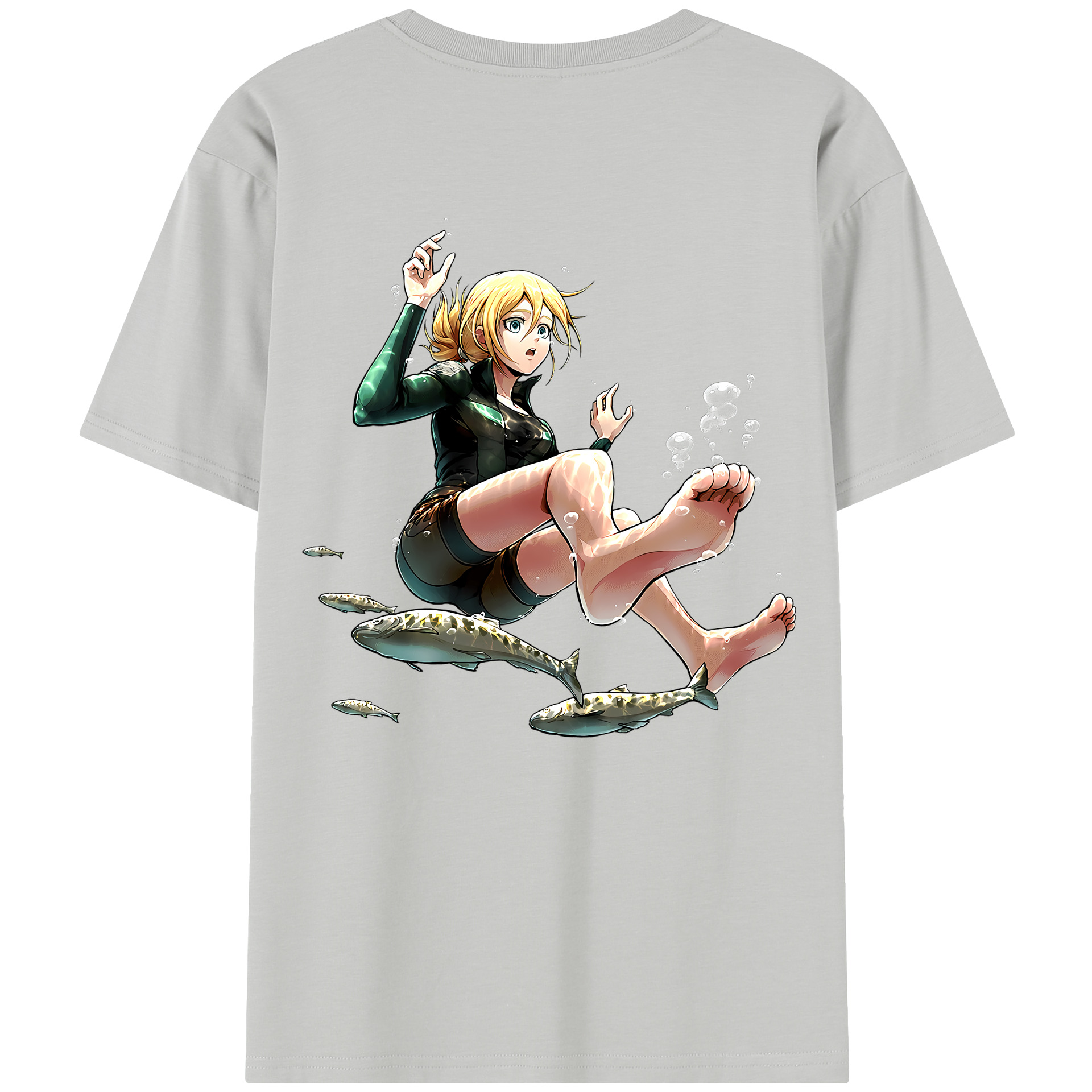 （画像用） 進撃の巨人 クリスタ·レンズ Attack on Titan Christa Lenz 綿100％半袖Tシャツ（背面プリント）