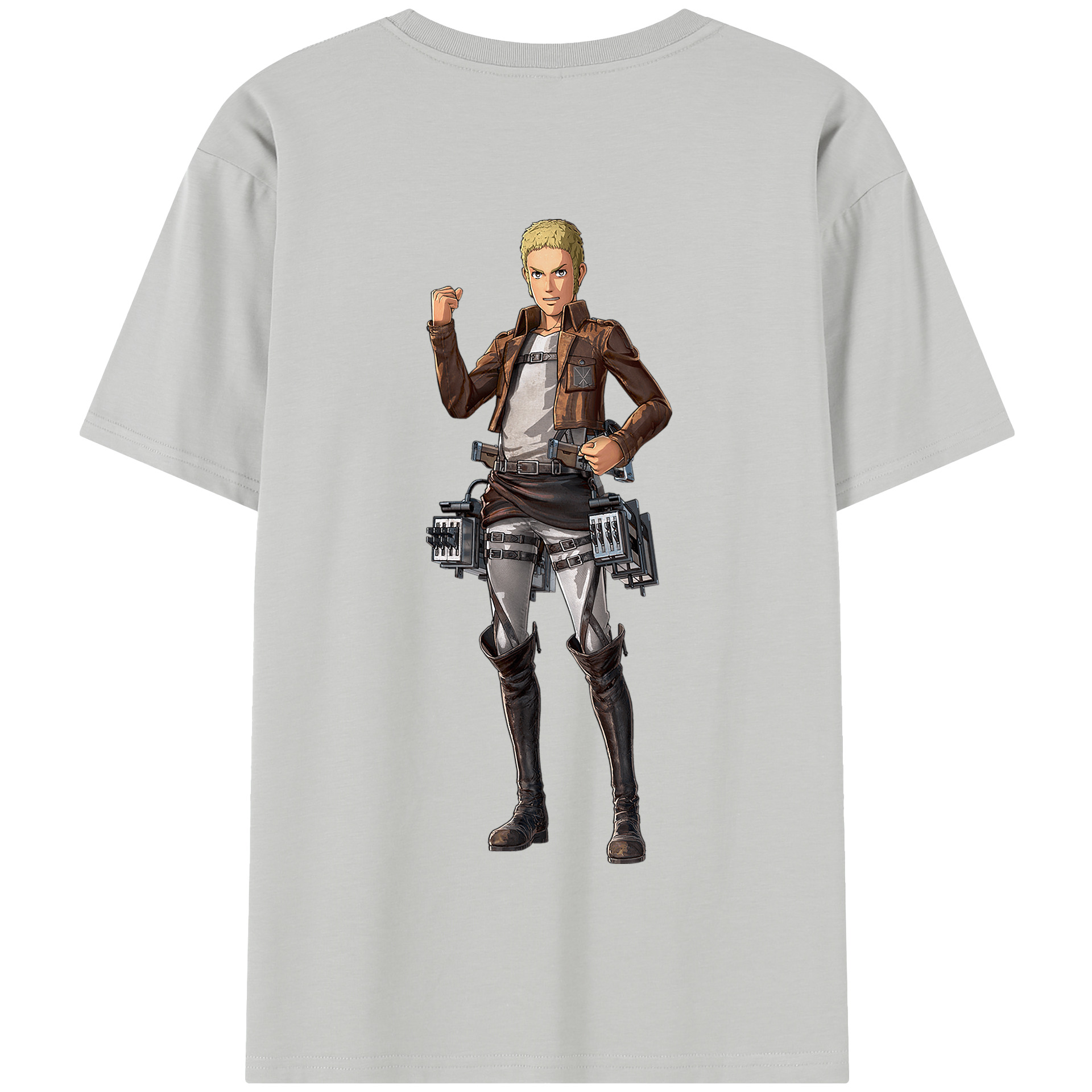 （画像用） 進撃の巨人 ライナー・ブラウン Attack on Titan Reiner Braun 綿100％半袖Tシャツ（背面プリント）