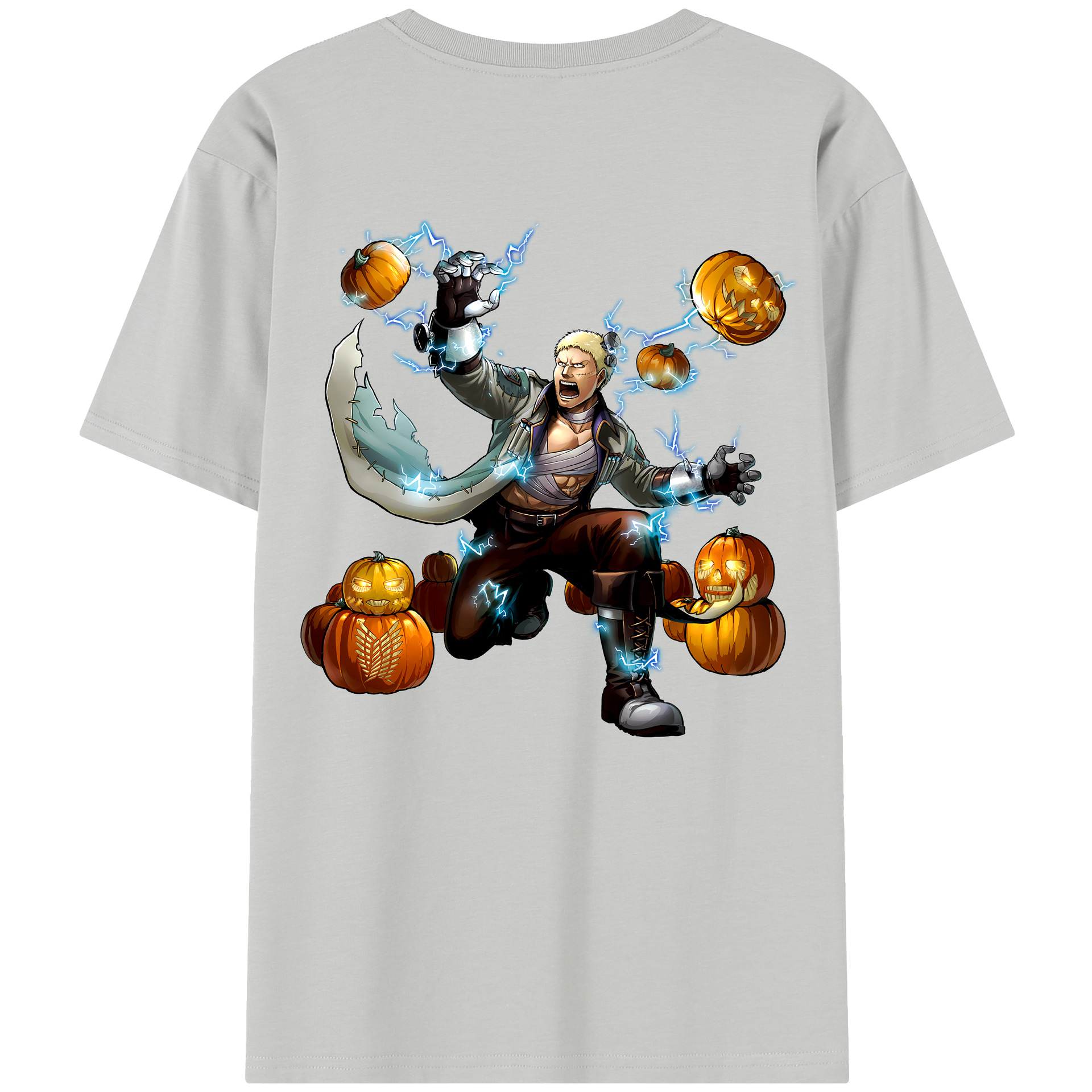 （画像用） 進撃の巨人 ライナー・ブラウン Attack on Titan Reiner Braun 綿100％半袖Tシャツ（背面プリント）
