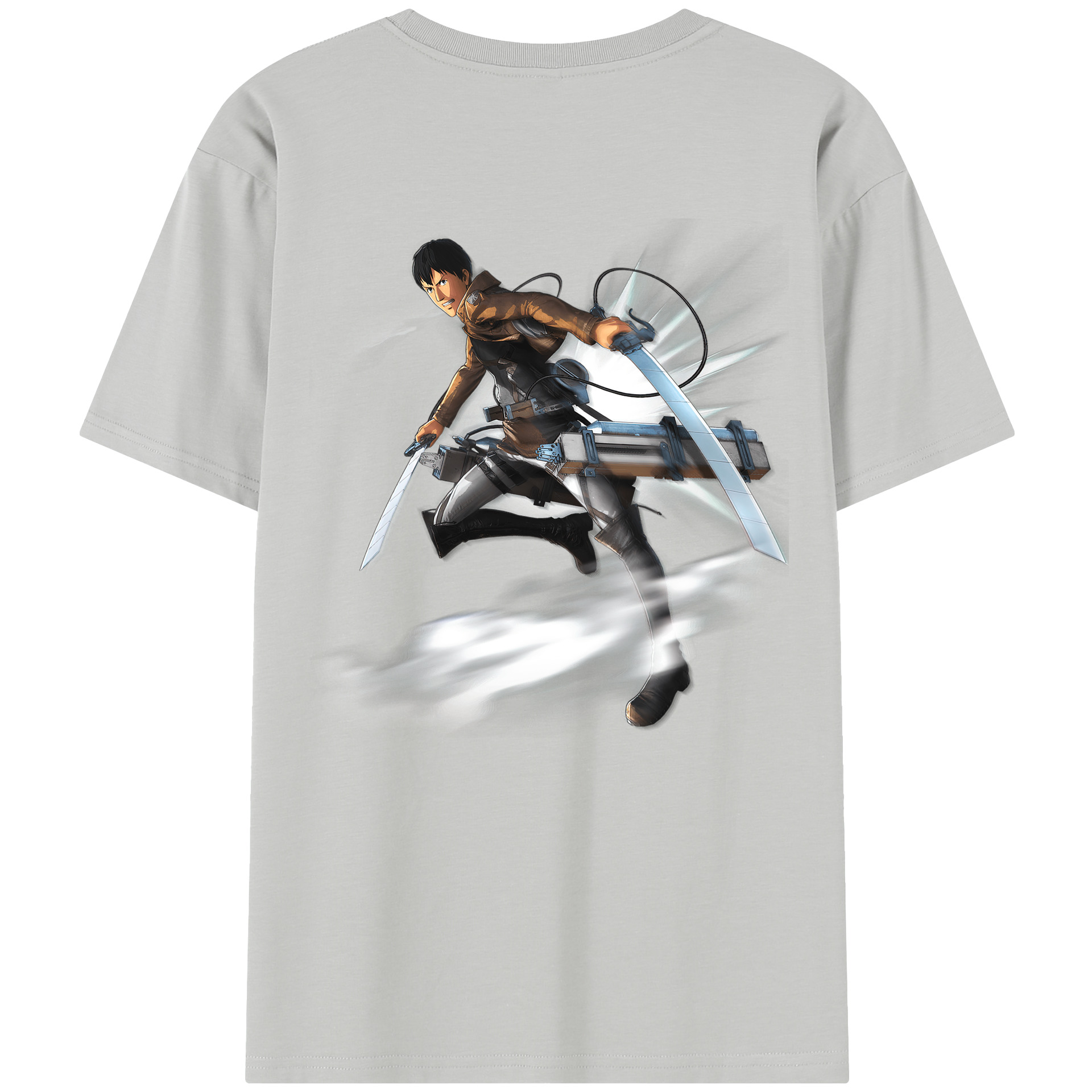 （画像用） 進撃の巨人 ベルトルト・フーバー Attack on Titan Bertholdt Hoover 綿100％半袖Tシャツ（背面プリント）