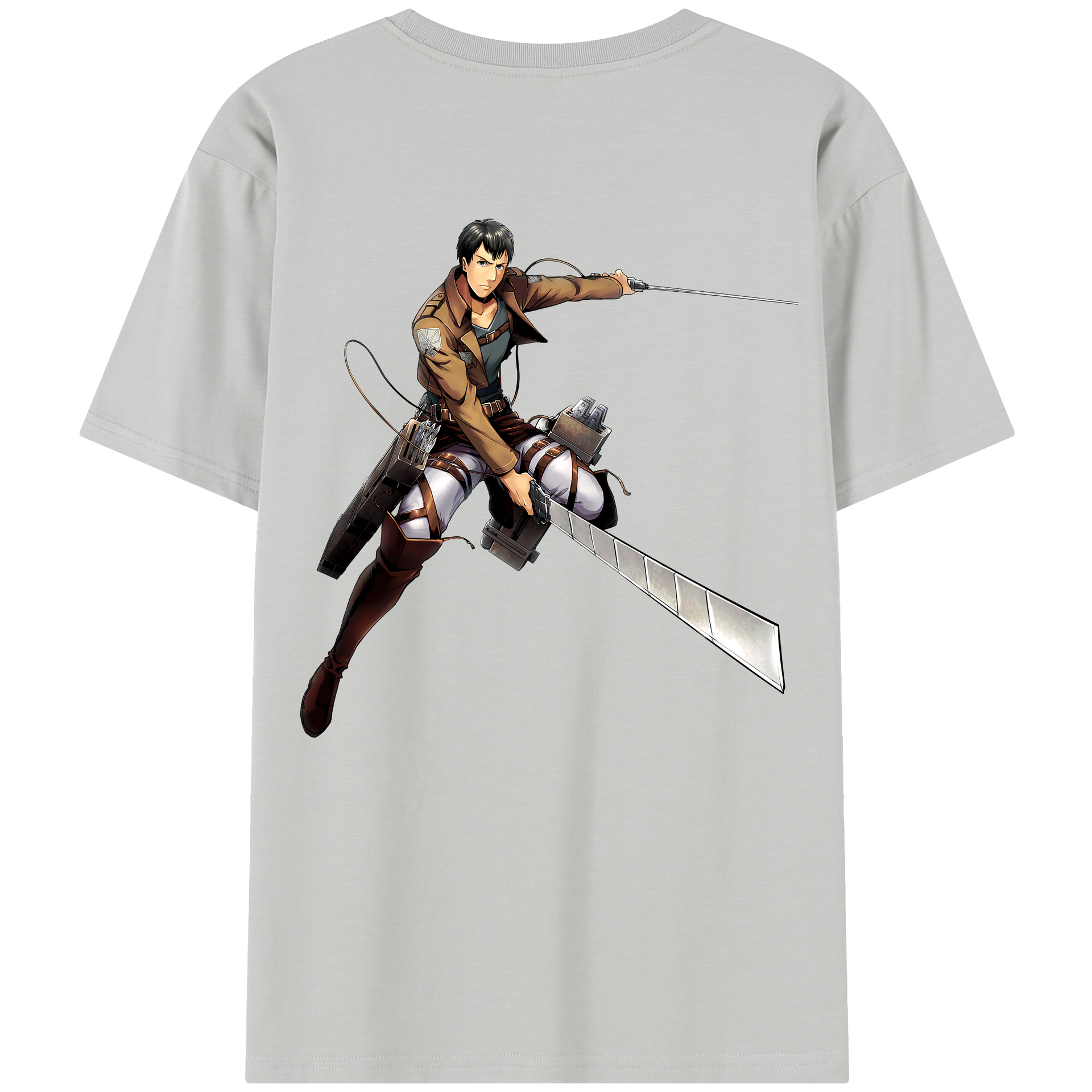（画像用） 進撃の巨人 ベルトルト・フーバー Attack on Titan Bertholdt Hoover 綿100％半袖Tシャツ（背面プリント）