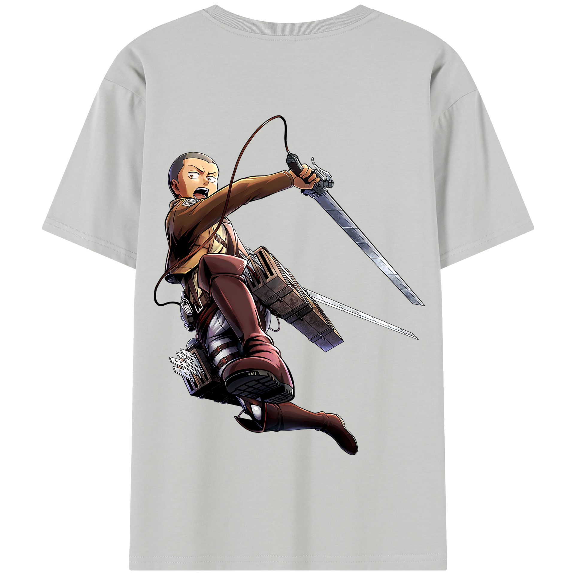 （画像用） 進撃の巨人 コニー·スプリンガー Attack on Titan Connie Springer 綿100％半袖Tシャツ（背面プリント）