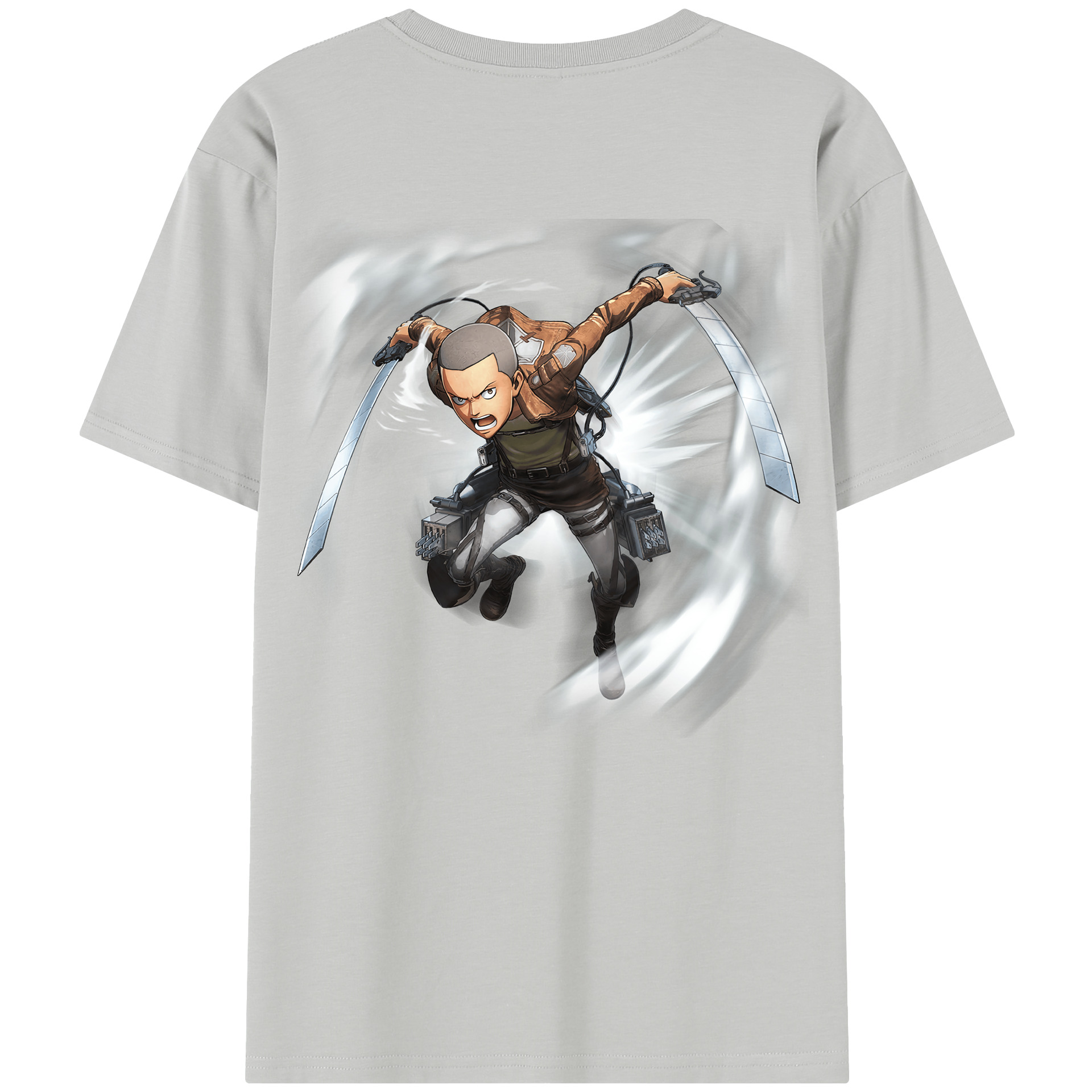（画像用） 進撃の巨人 コニー·スプリンガー Attack on Titan Connie Springer 綿100％半袖Tシャツ（背面プリント）