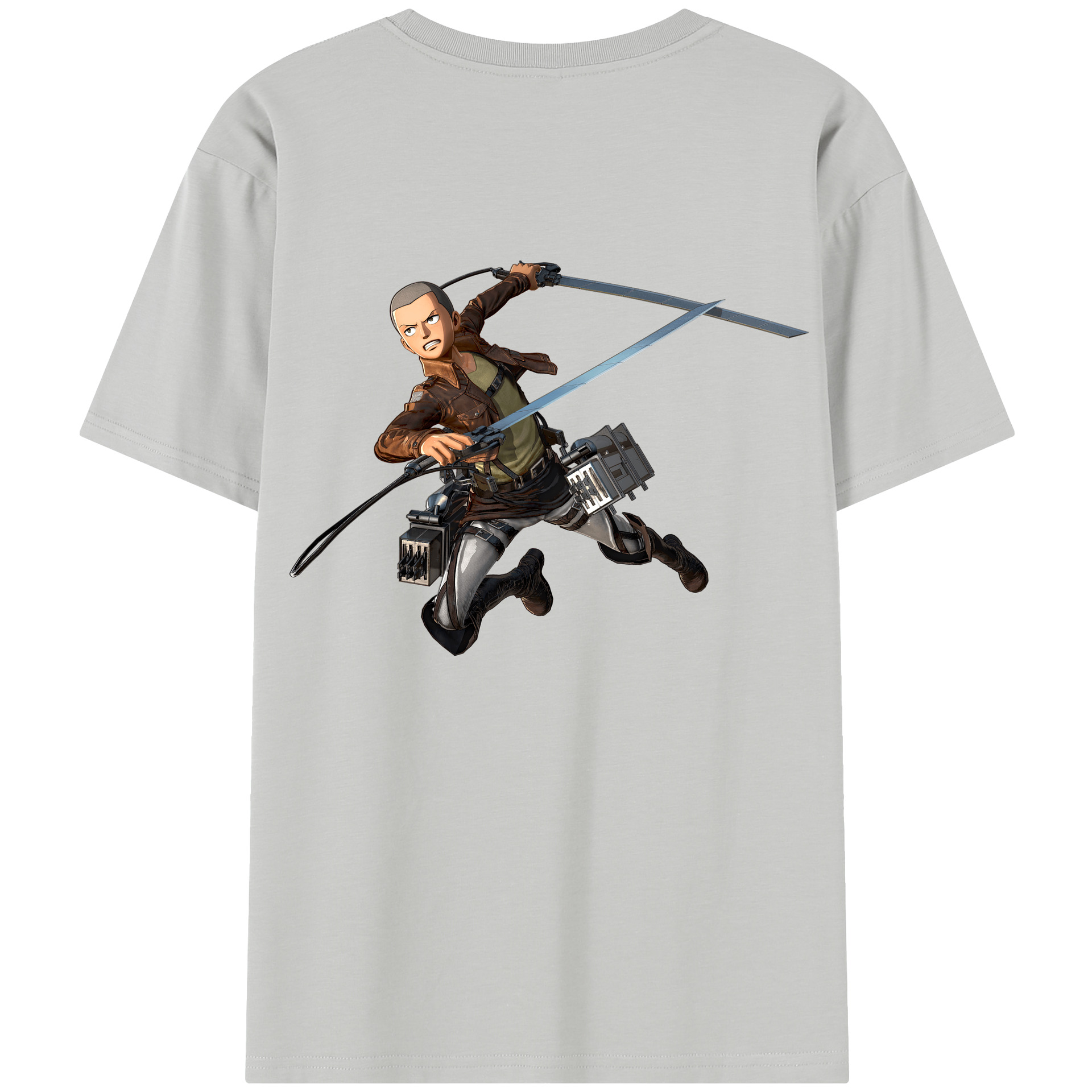 （画像用） 進撃の巨人 コニー·スプリンガー Attack on Titan Connie Springer 綿100％半袖Tシャツ（背面プリント）