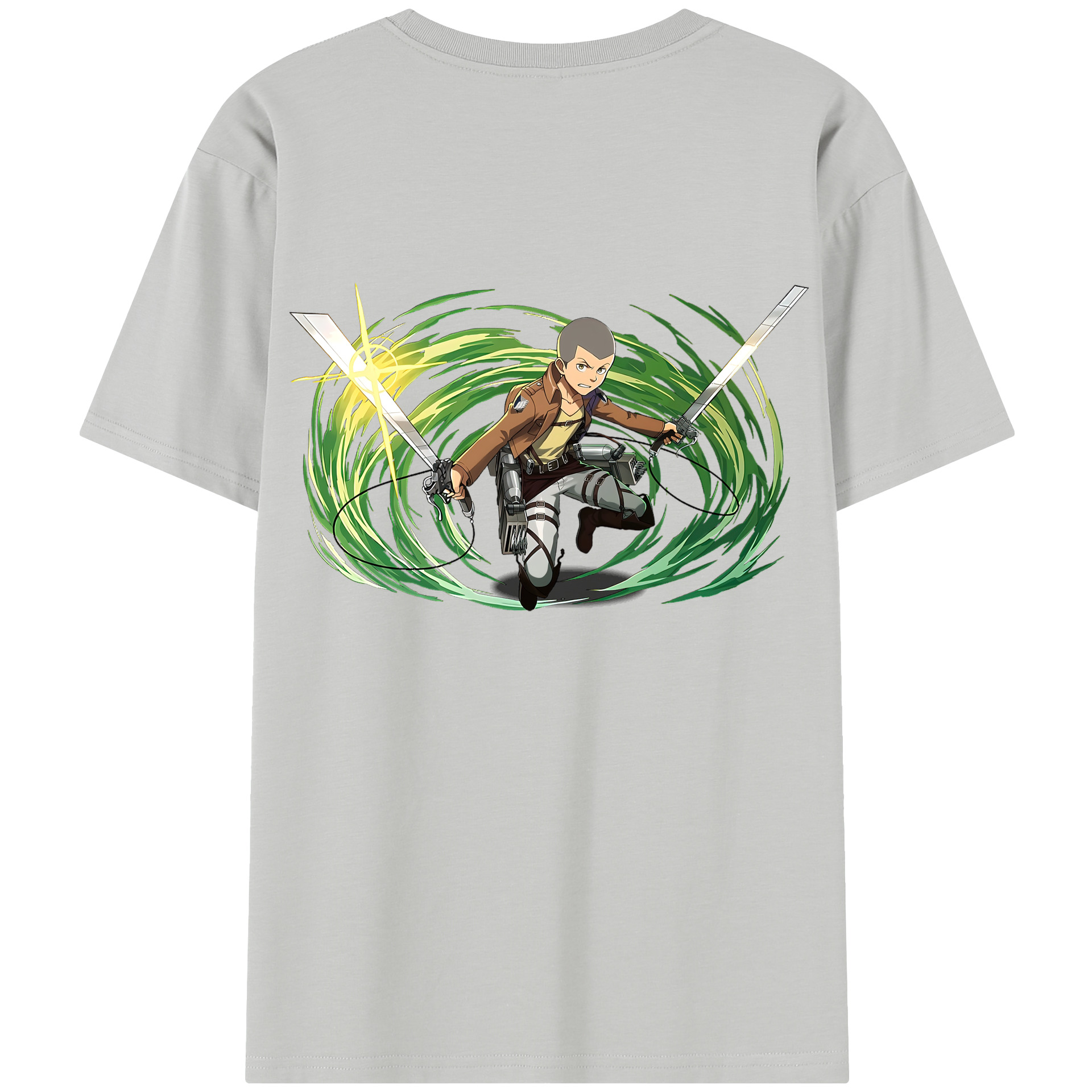 （画像用） 進撃の巨人 コニー·スプリンガー Attack on Titan Connie Springer 綿100％半袖Tシャツ（背面プリント）