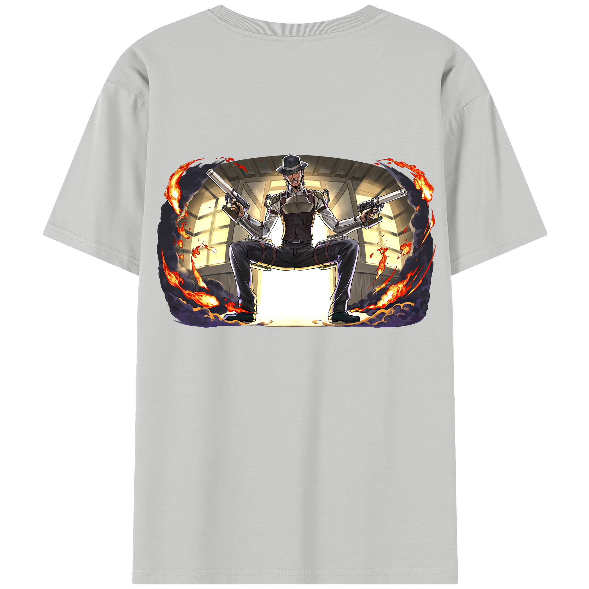 （画像用） 進撃の巨人 ケニー·アッカーマン Attack on Titan Kenny Ackerman 綿100％半袖Tシャツ（背面プリント）