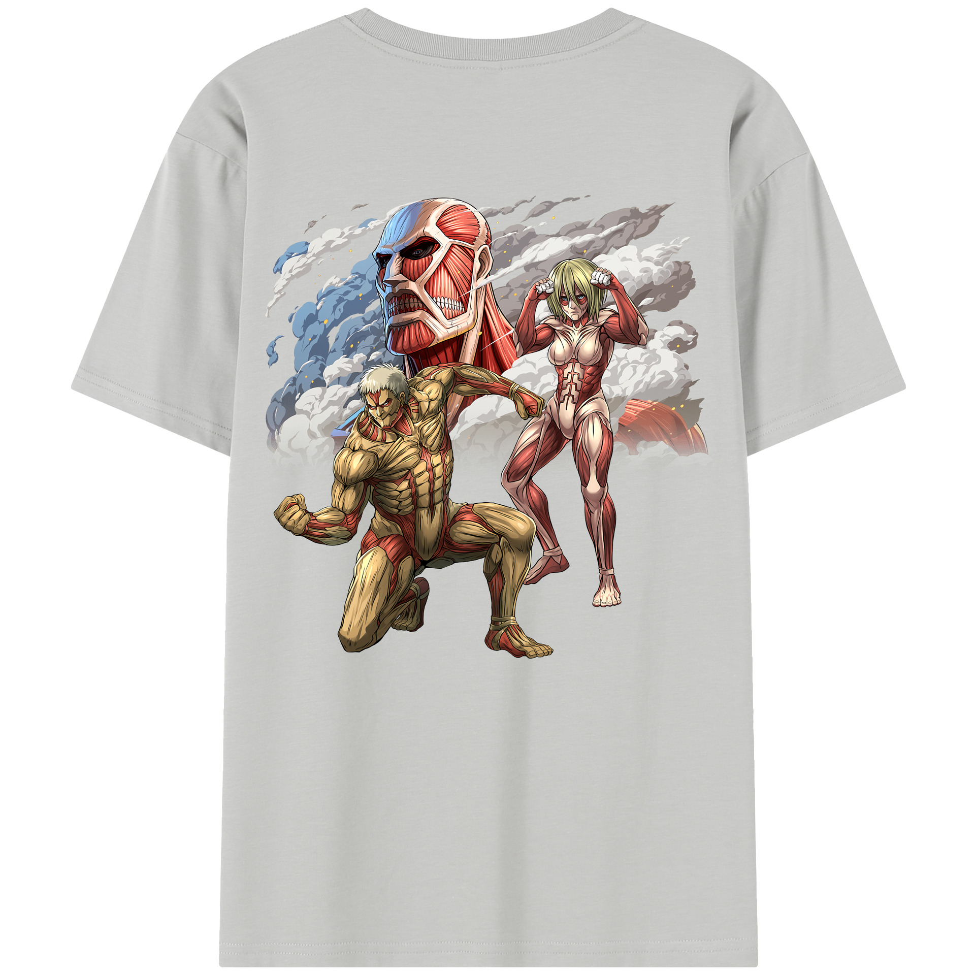 （画像用） 進撃の巨人 Attack on Titan 綿100％半袖Tシャツ（背面プリント）