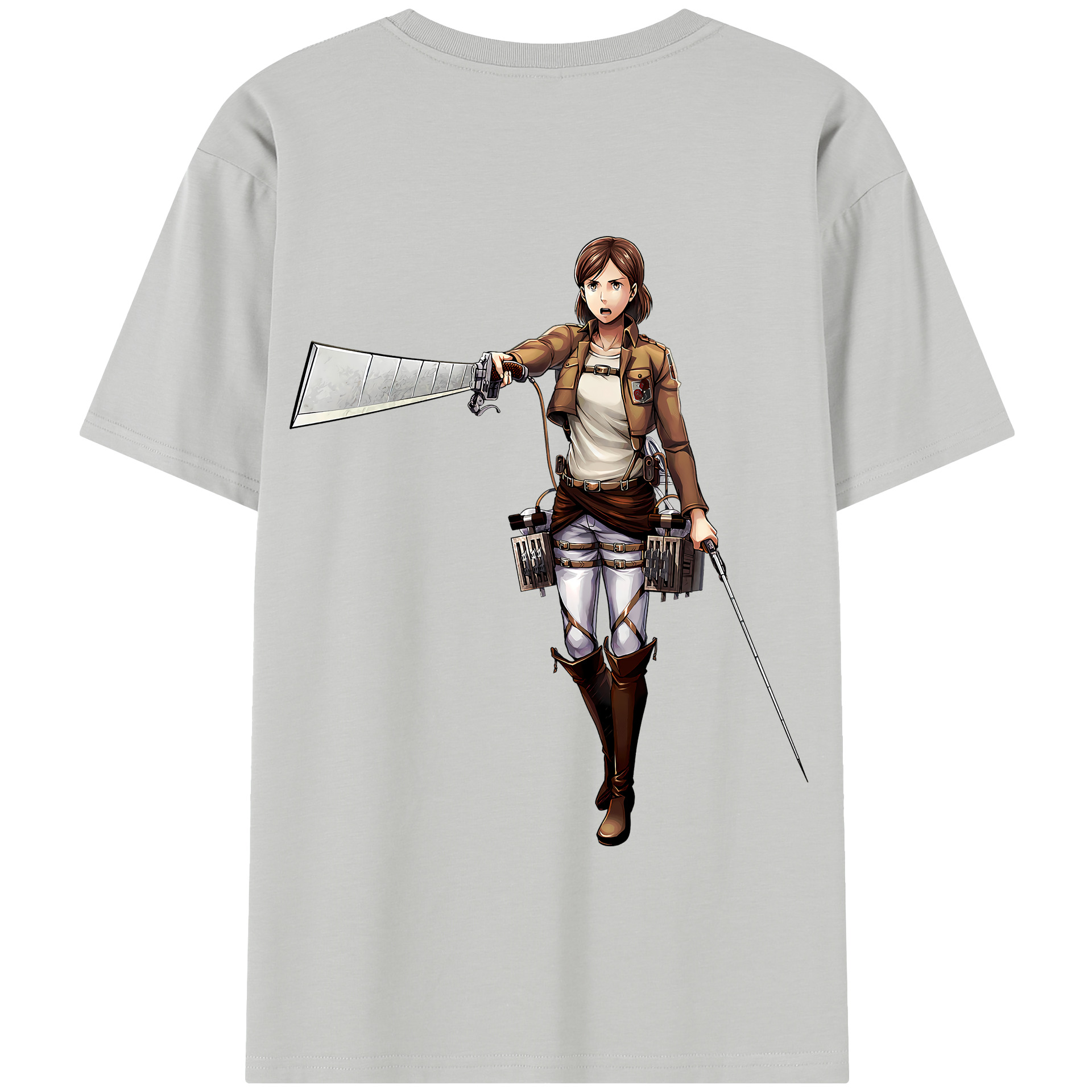 （画像用） 進撃の巨人 Attack on Titan 綿100％半袖Tシャツ（背面プリント）