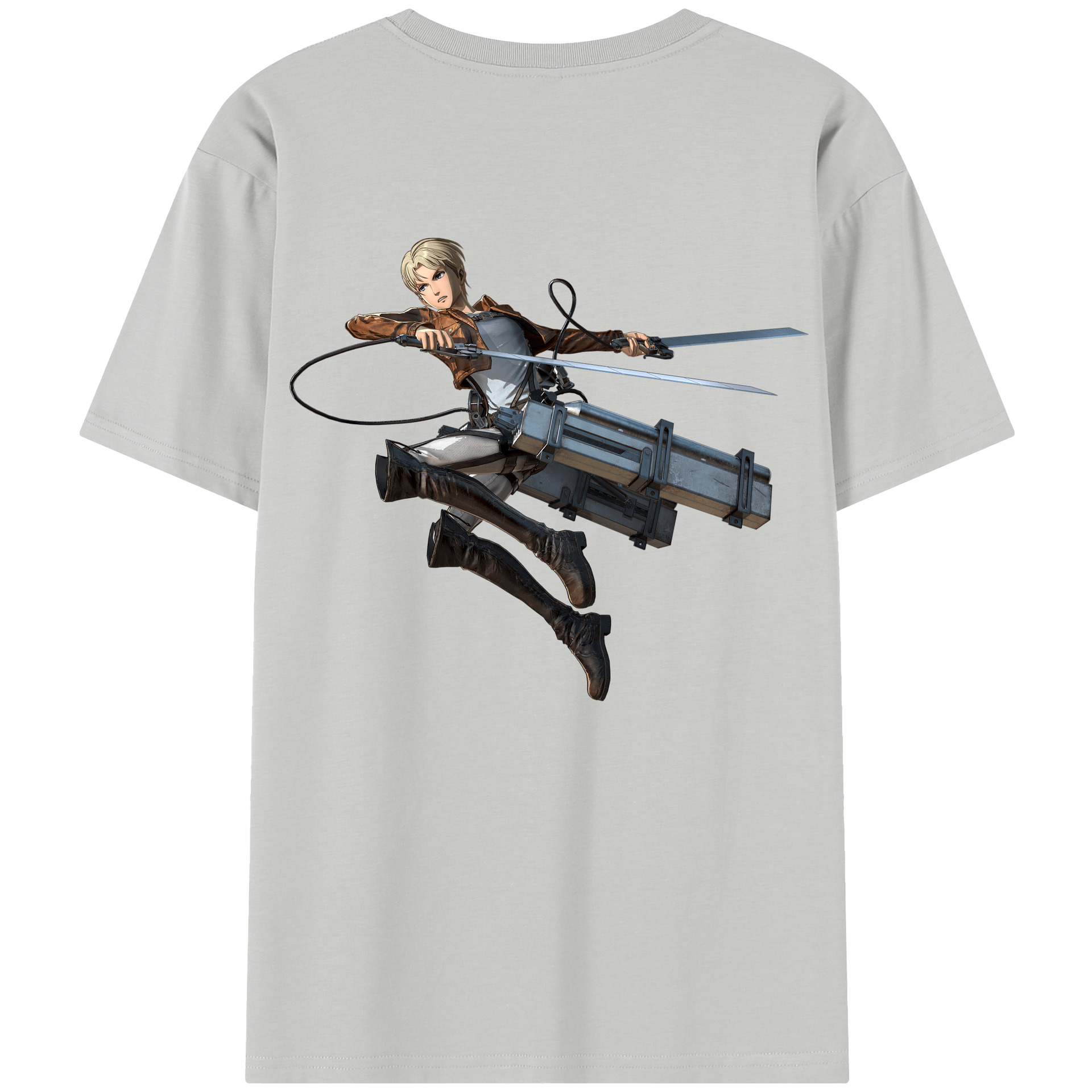 （画像用） 進撃の巨人 Attack on Titan 綿100％半袖Tシャツ（背面プリント）