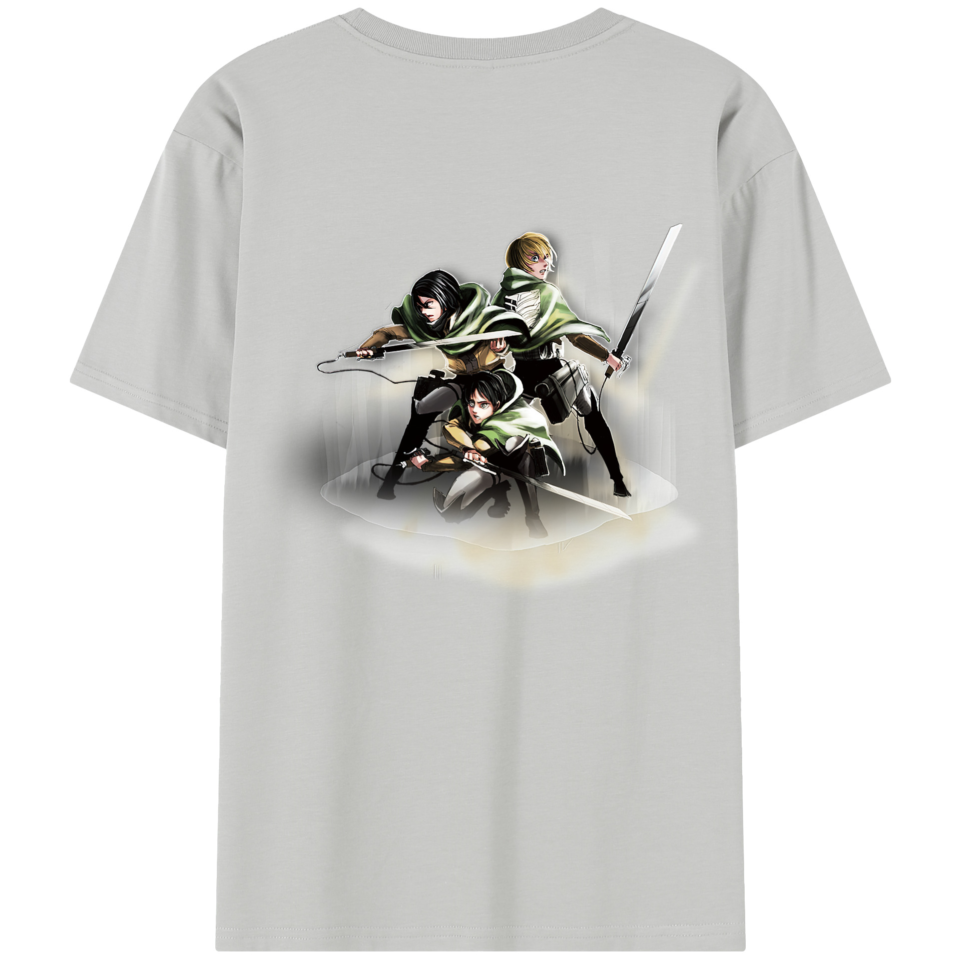 （画像用） 進撃の巨人 Attack on Titan 綿100％半袖Tシャツ（背面プリント）