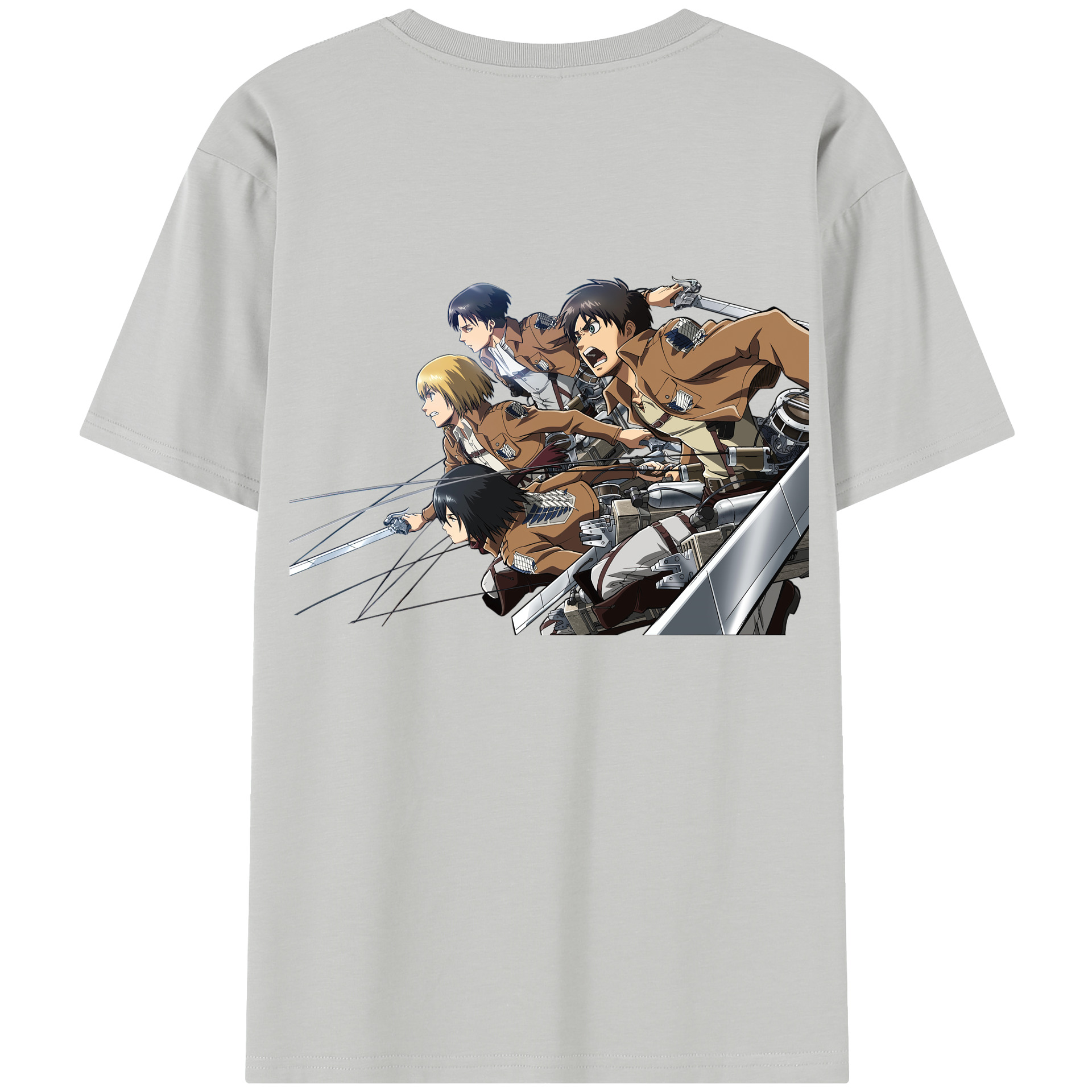 （画像用） 進撃の巨人 Attack on Titan 綿100％半袖Tシャツ（背面プリント）