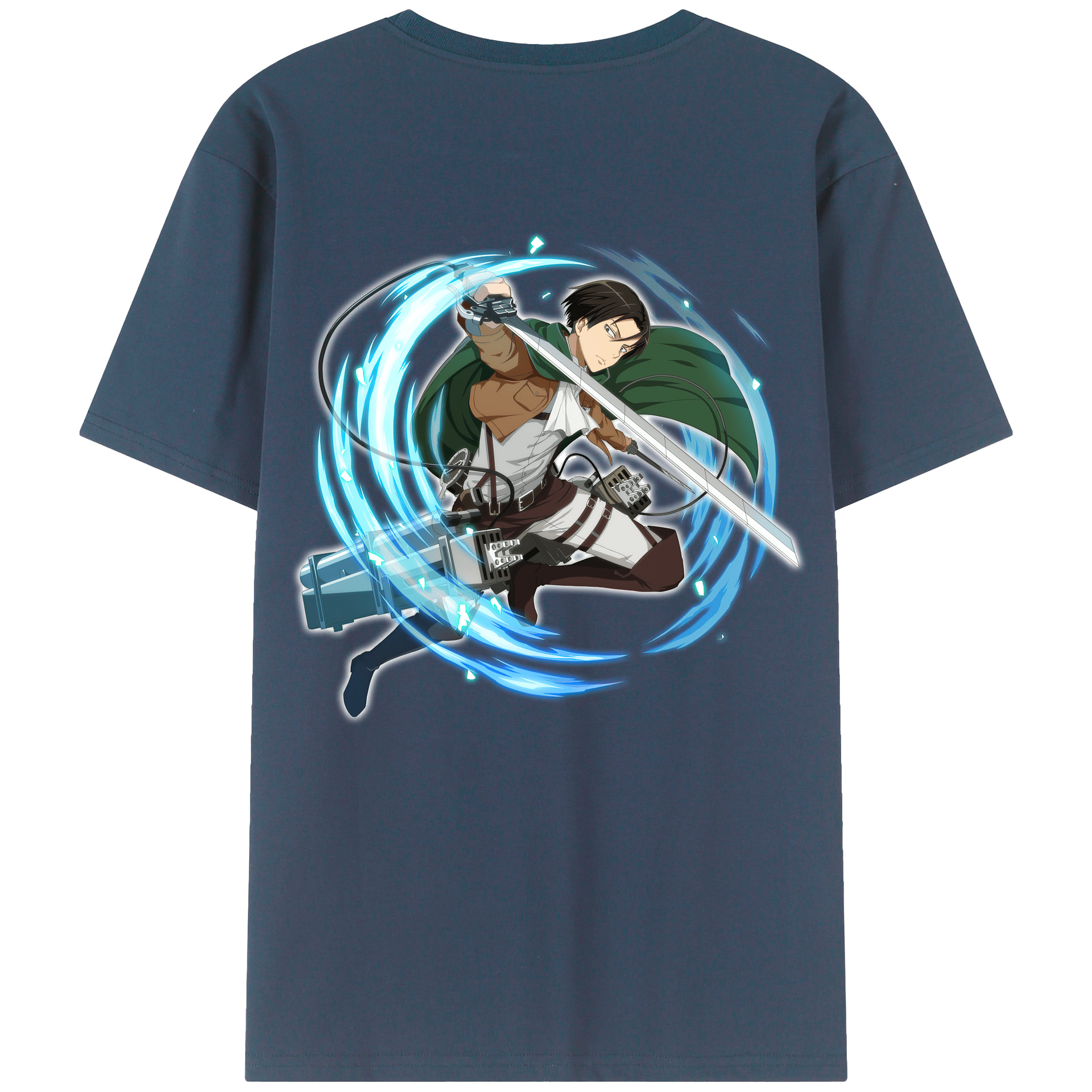 （画像用） 進撃の巨人 リヴァイ·アッカーマン Attack on Titan Levi Ackerman 綿100％半袖Tシャツ（背面プリント）