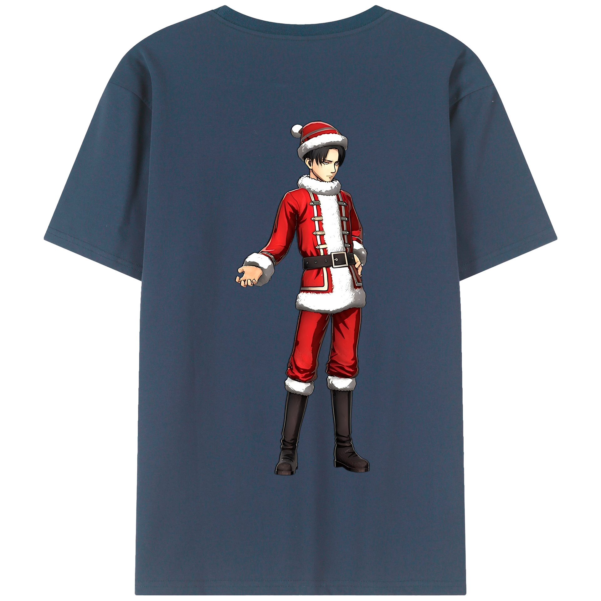 （画像用） 進撃の巨人 リヴァイ·アッカーマン Attack on Titan Levi Ackerman 綿100％半袖Tシャツ（背面プリント）