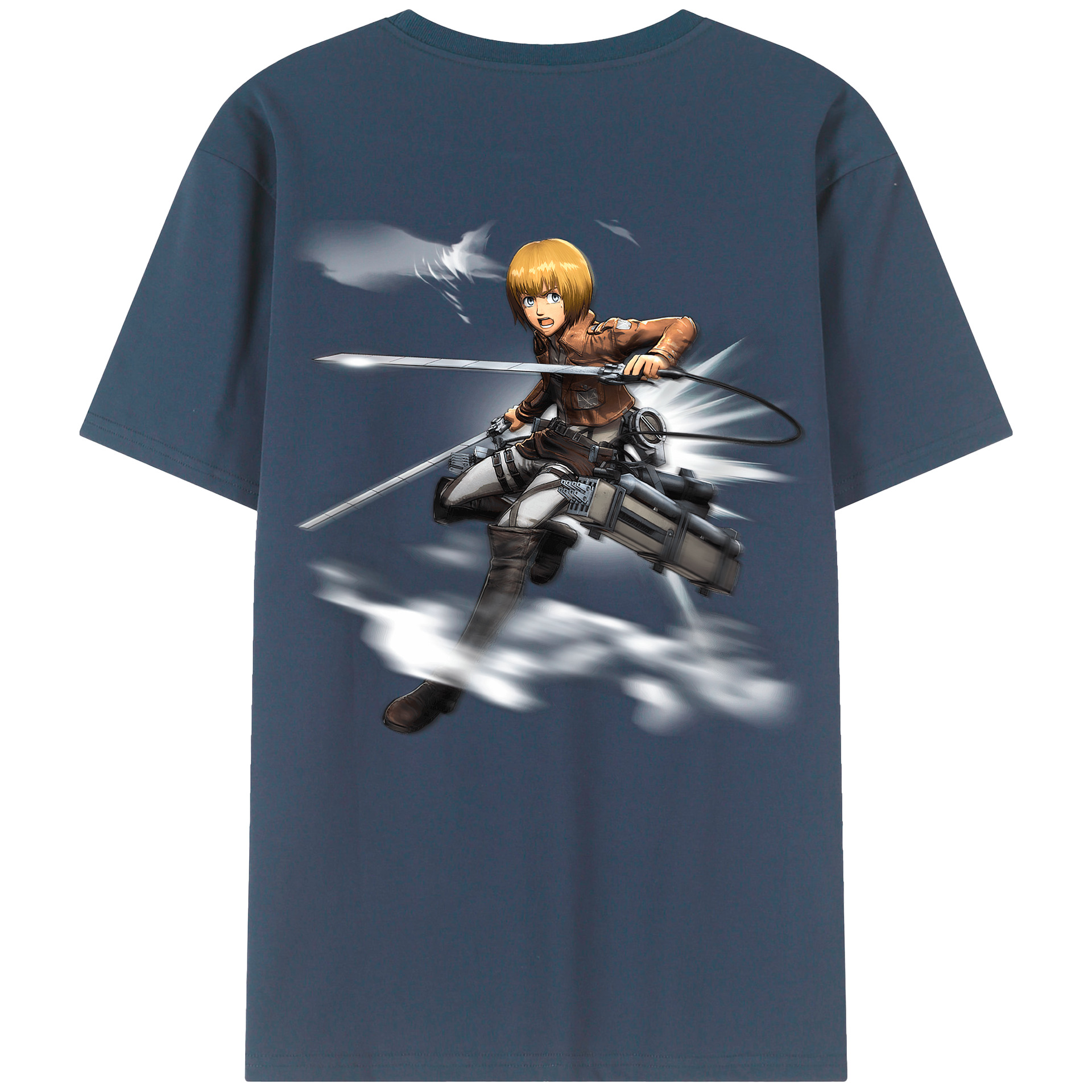 （画像用） 進撃の巨人 アルミン·アルレルト Attack on Titan Armin Arlert 綿100％半袖Tシャツ（背面プリント）