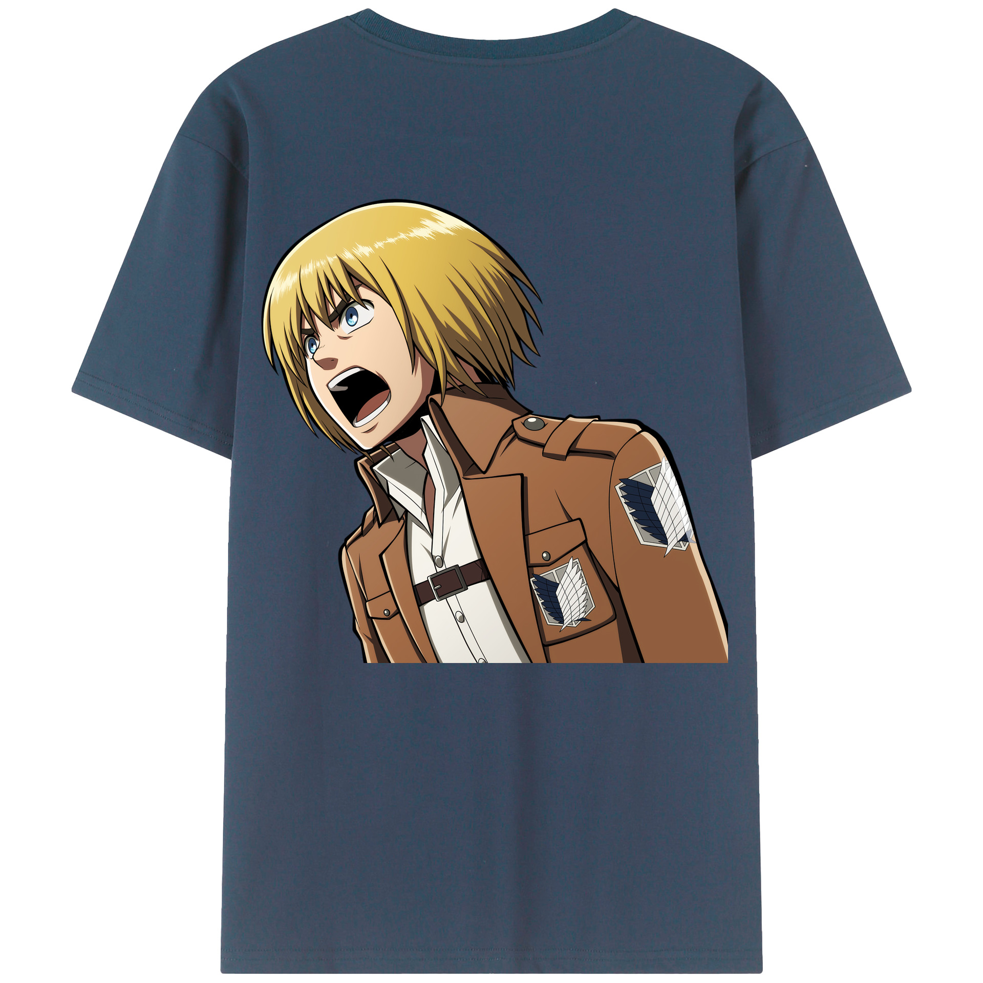 （画像用） 進撃の巨人 アルミン·アルレルト Attack on Titan Armin Arlert 綿100％半袖Tシャツ（背面プリント）